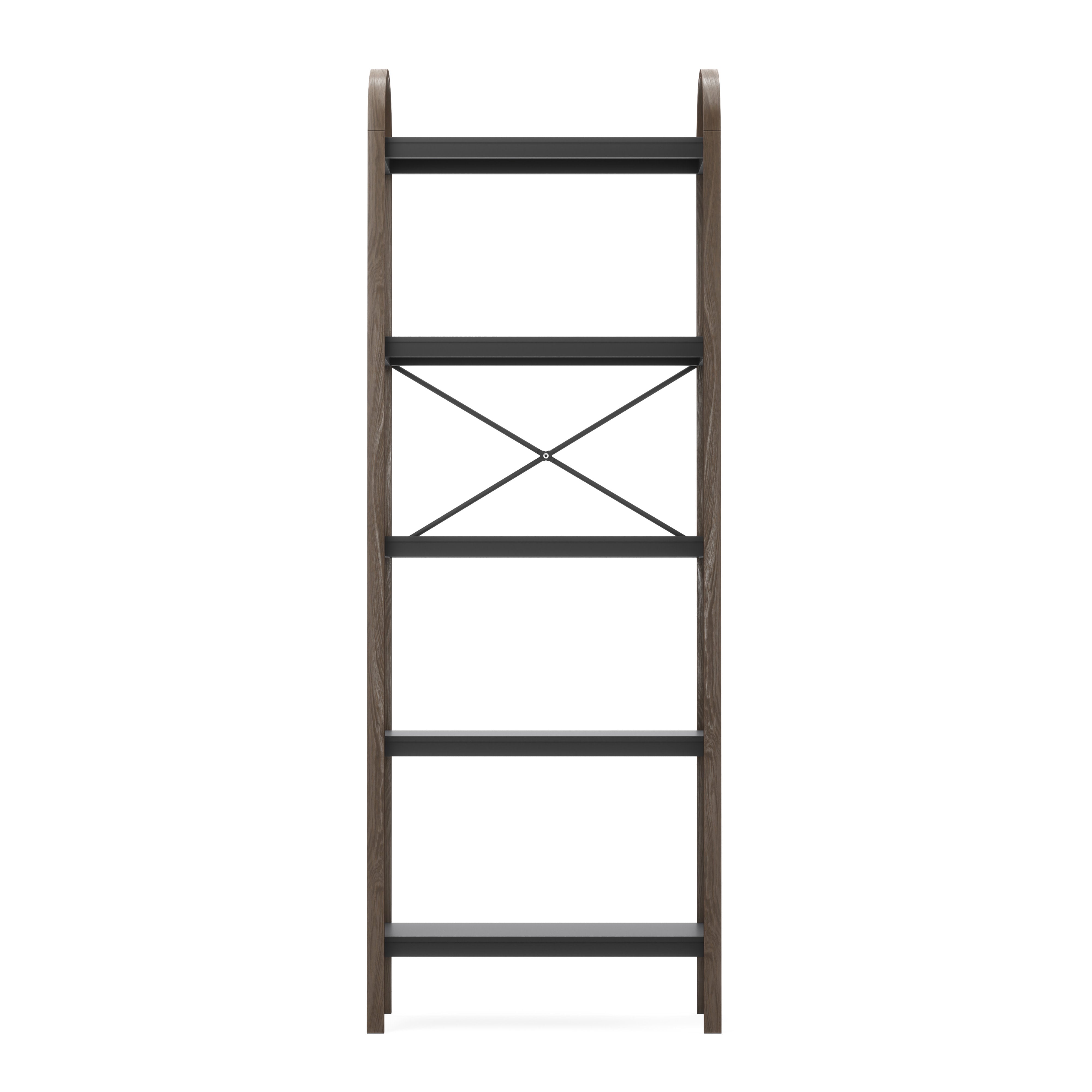 Umbra Bellwood Freestanding Shelf 5 Tier Black & Walnut