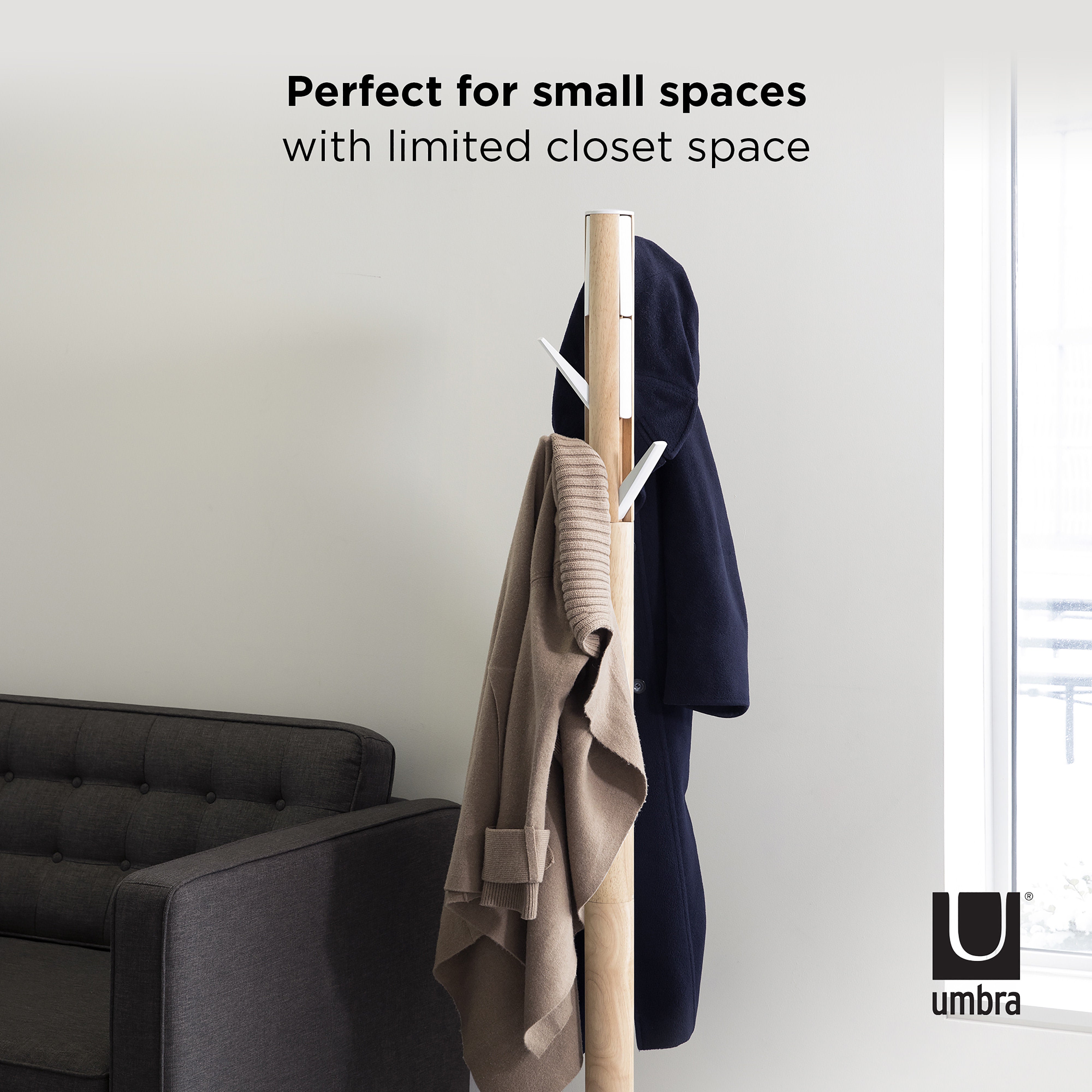 Umbra Flapper Coat Rack White