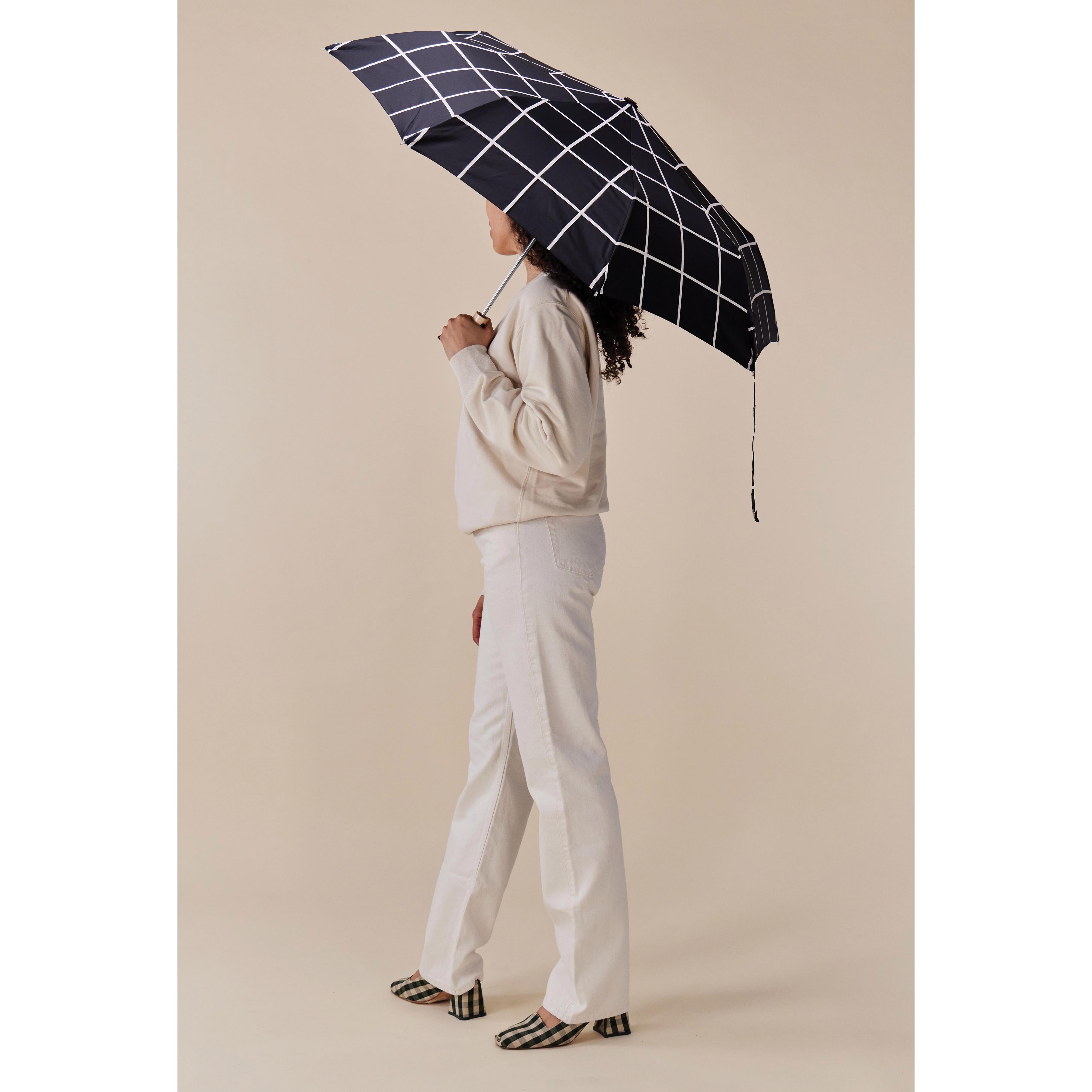 Original Duckhead Duck Umbrella Compact Black Grid