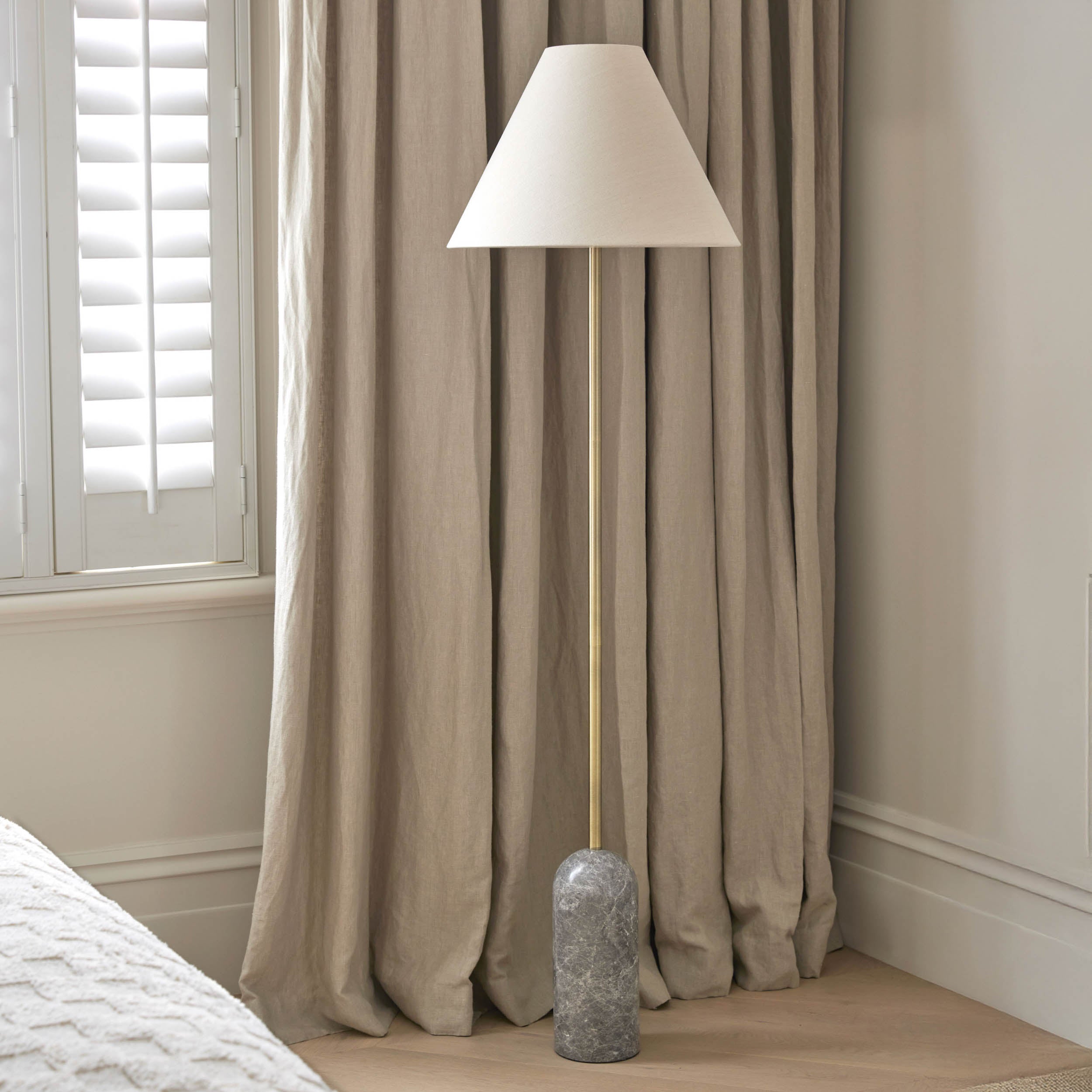 Amalfi Azure Floor Lamp Grey & Natural