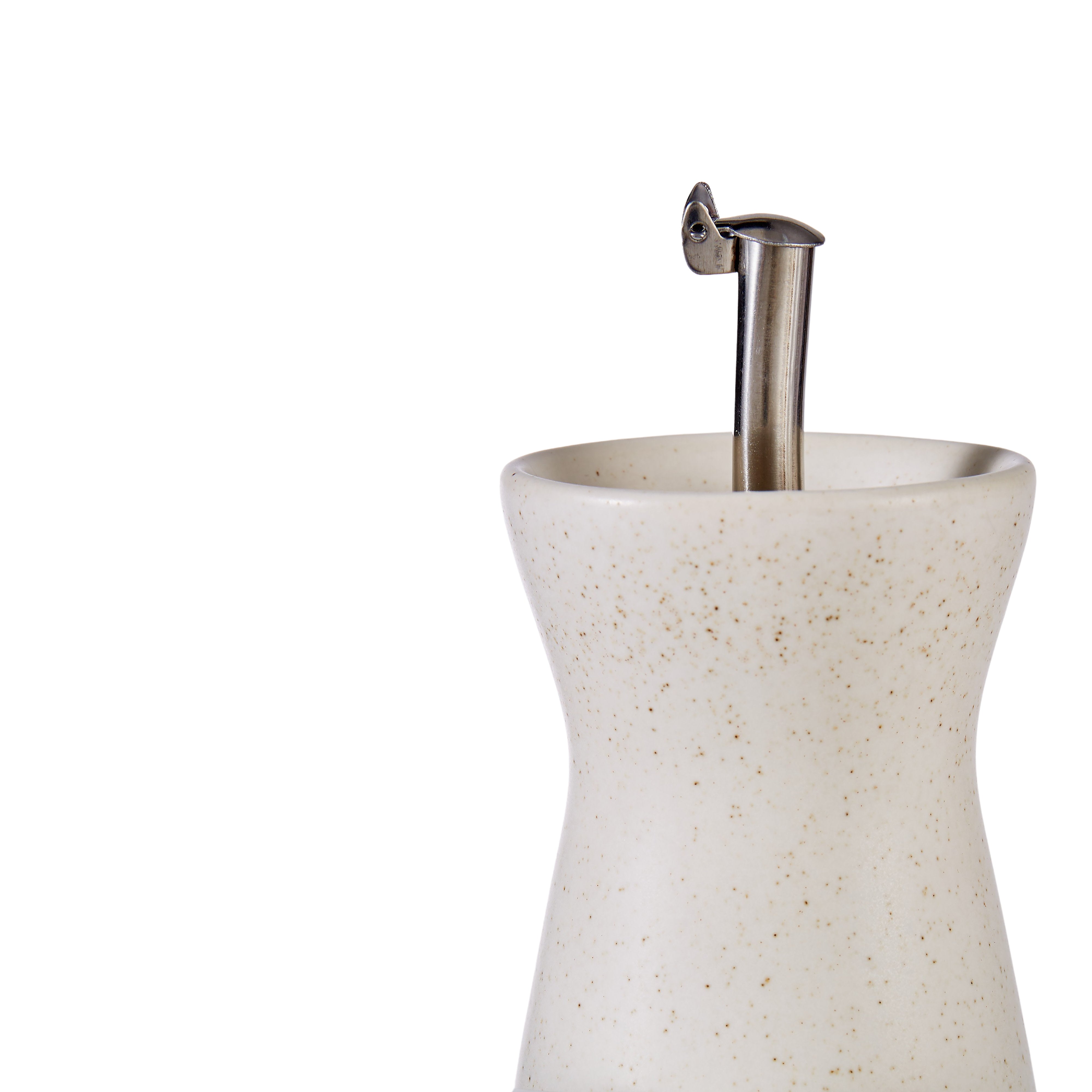 Davis & Waddell Darley Stoneware Oil And Vinegar 2 Piece Set Cream Speckle