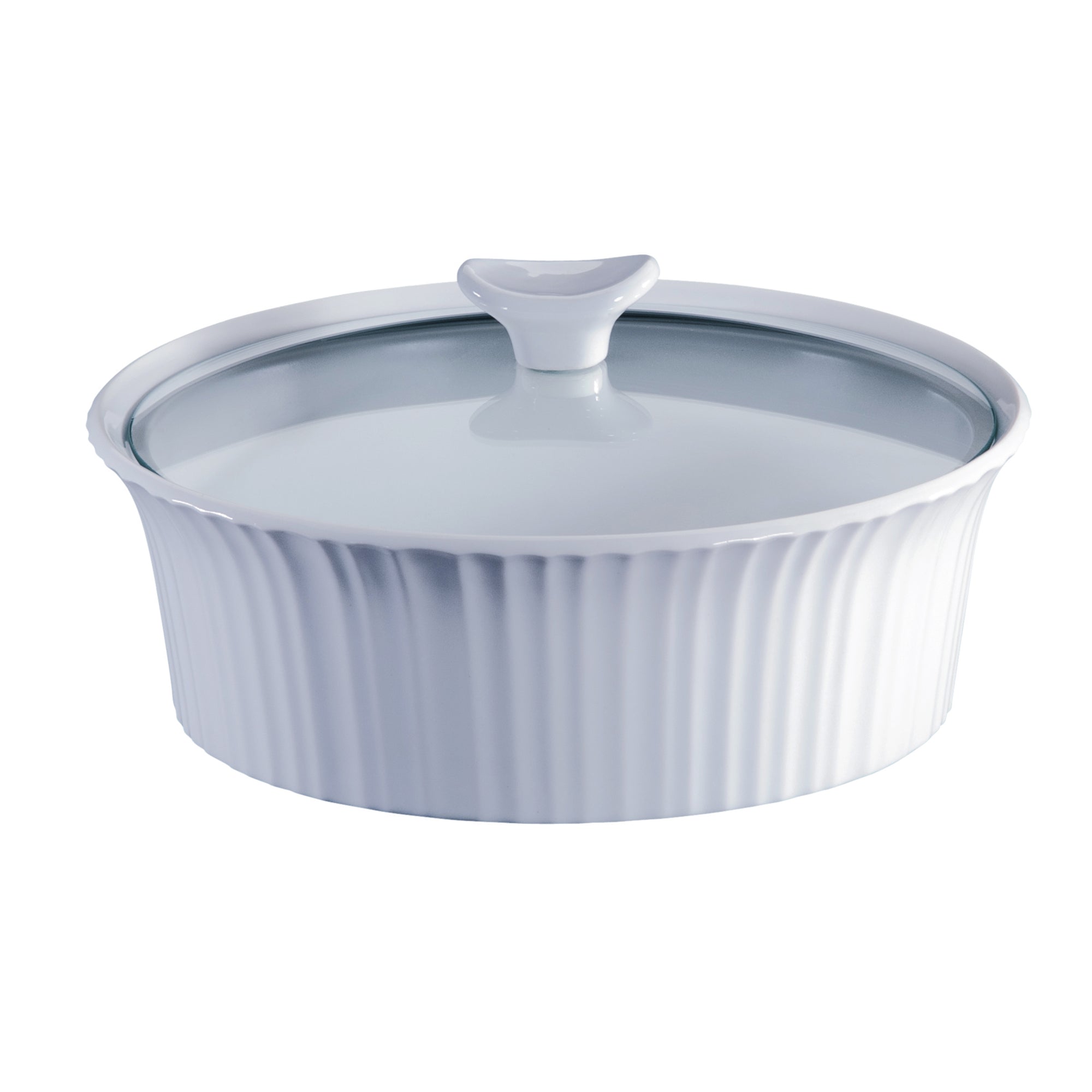 Corningware French White Round Casserole Dish with Lid (2.35L)