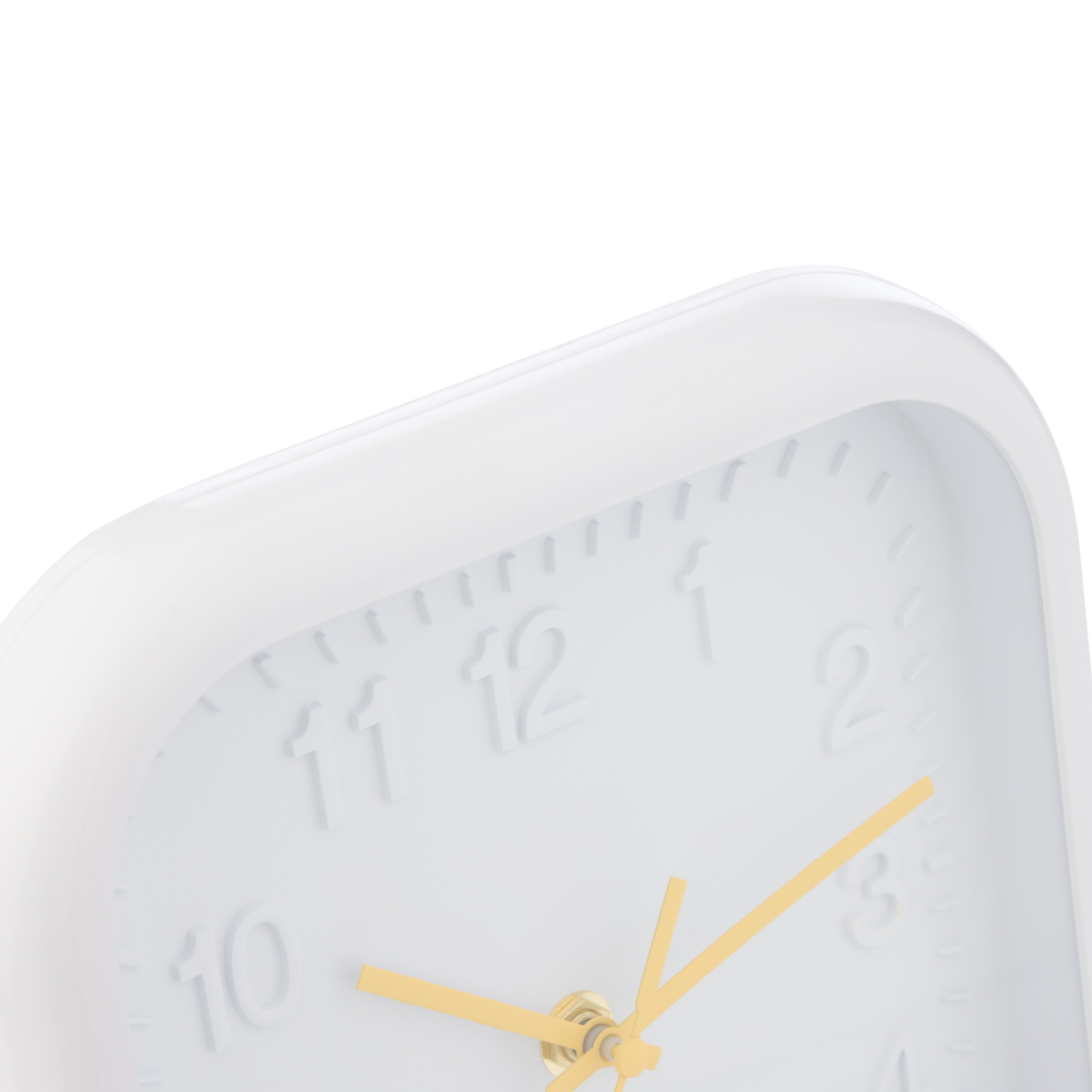Emporium Nico Mini Wall Clock White & Yellow