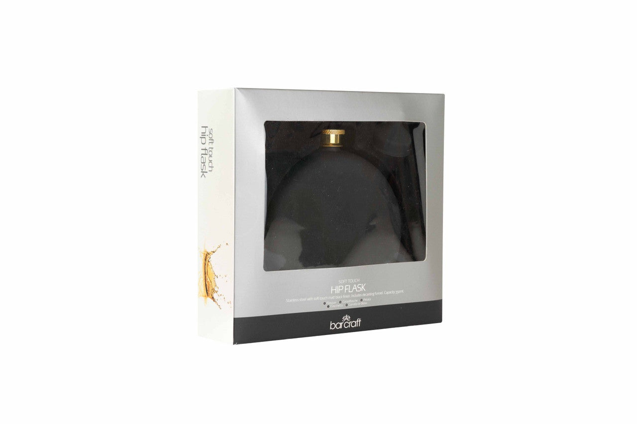 BarCraft Stainless Steel Soft Touch 350ml Hip Flask