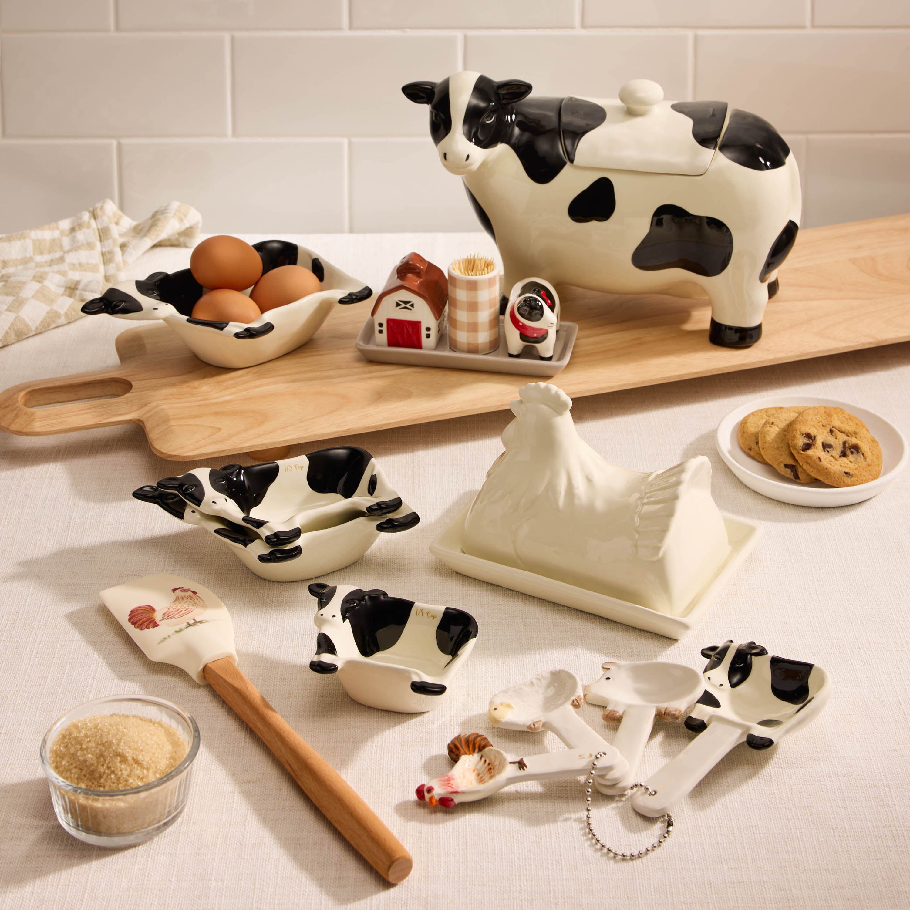 Davis & Waddell Homestead Measuring Cup Set Black & White