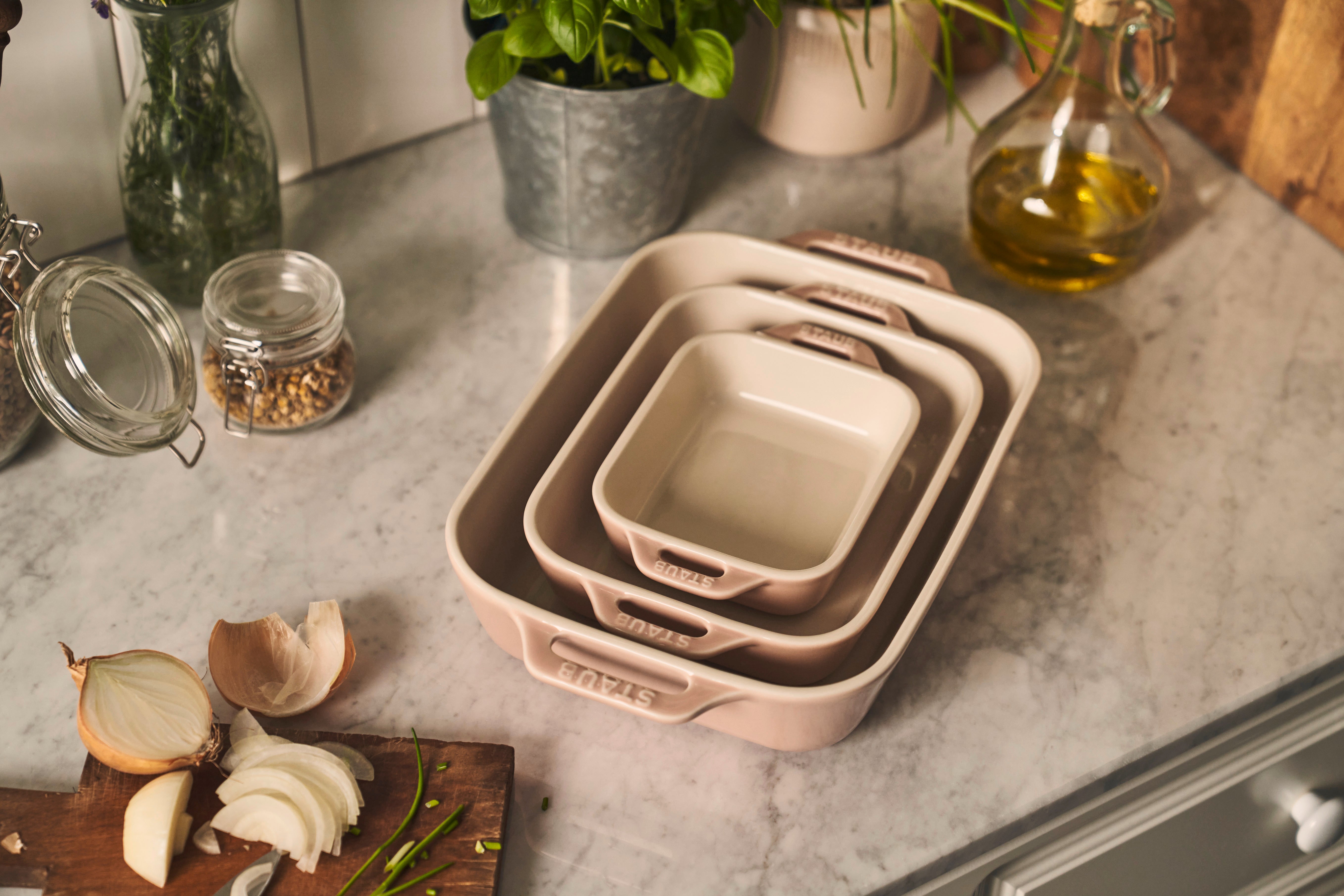 Staub Ceramic Oven Dish 3/Set 14,20,27cm  Pink