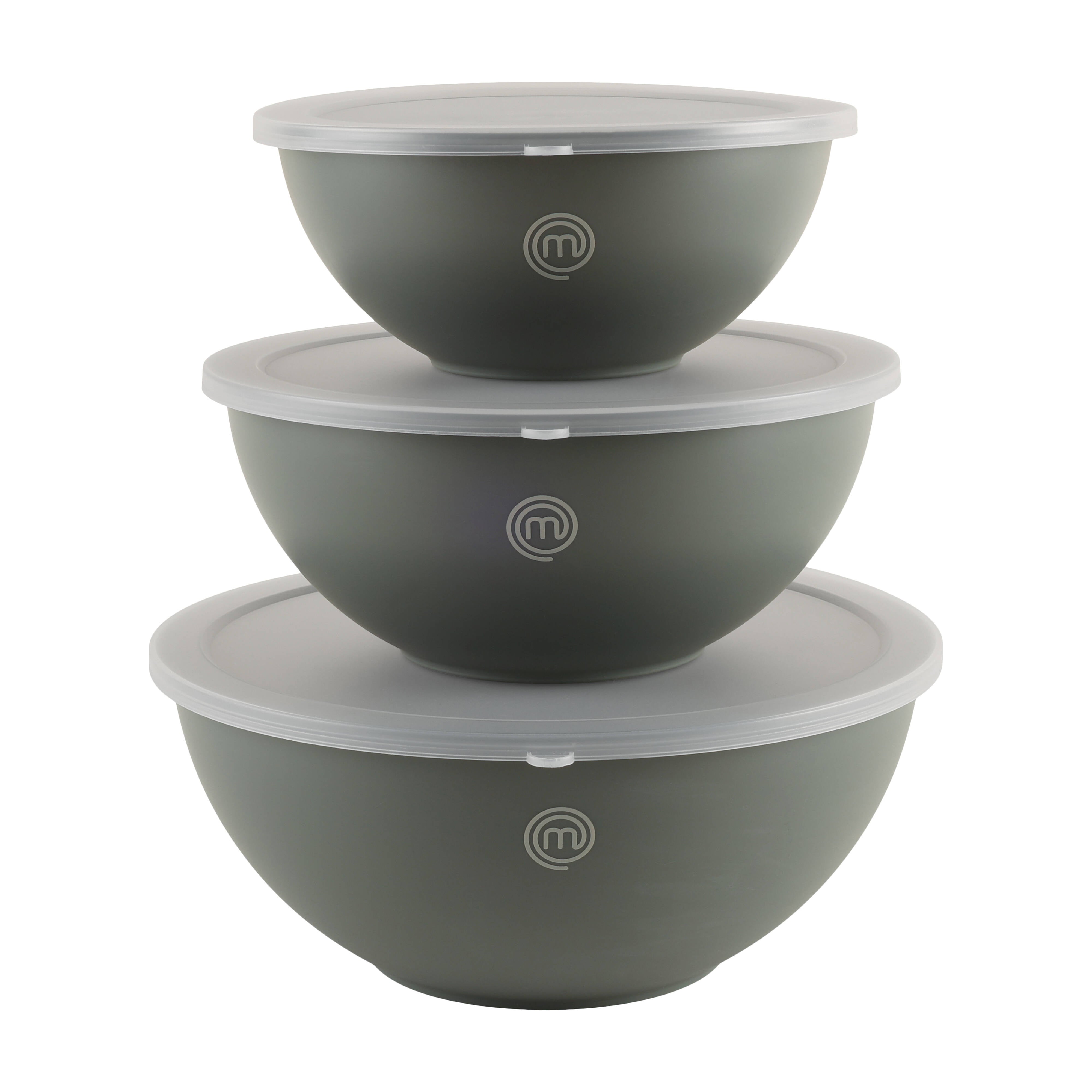 MasterChef Sage Gadgetra 3 Piece Mixing Bowl Set Sage