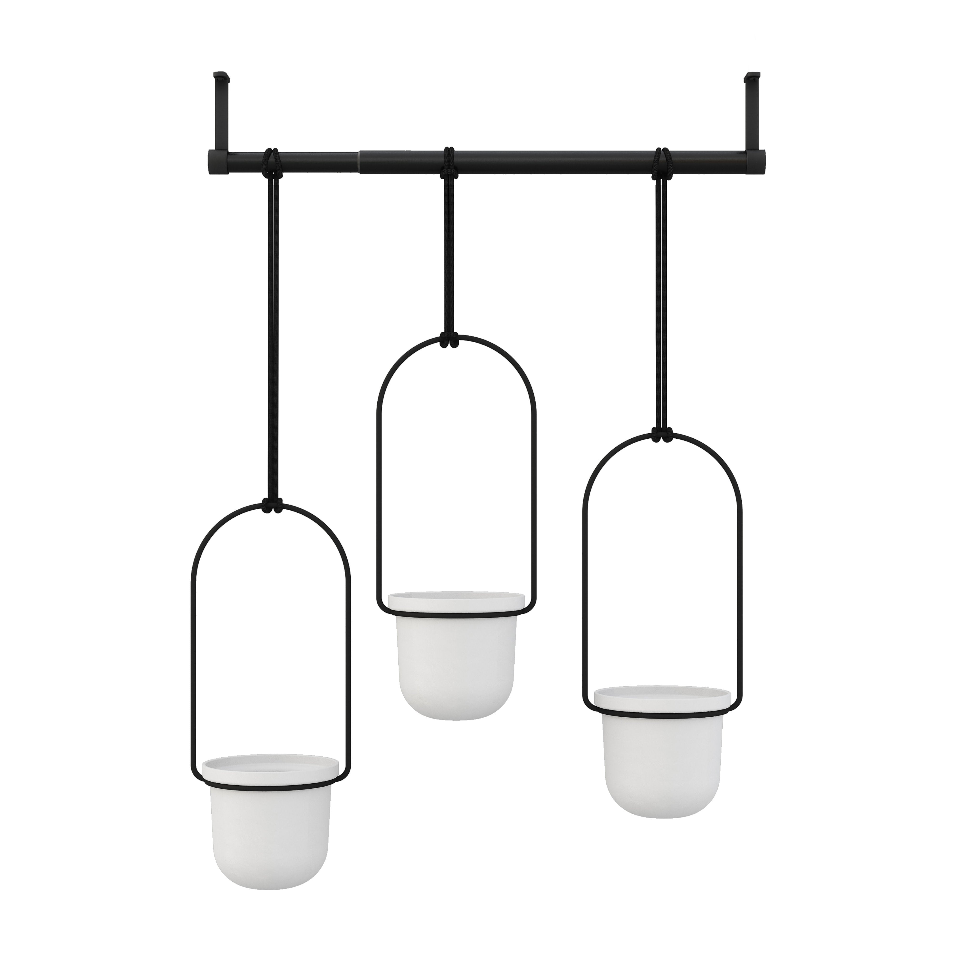 Umbra Triflora Hanging Planter White & Black