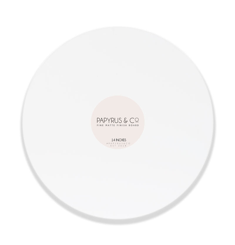 Papyrus Matte Masonite Cake Board Round White 14in