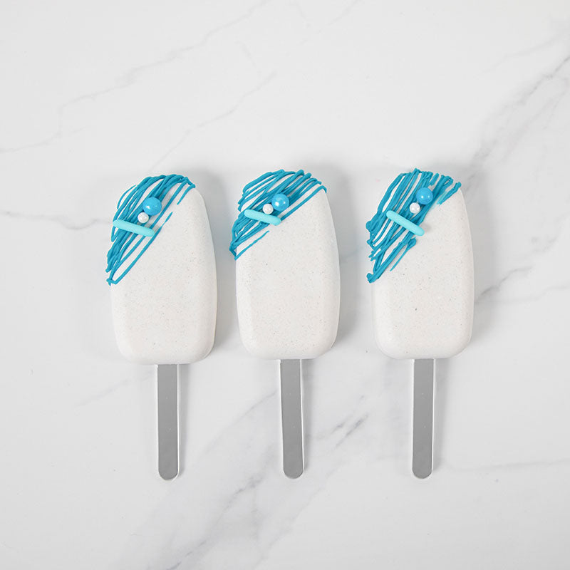 Bake Group Acrylic Cakesicle Sticks Silver 25 Pack
