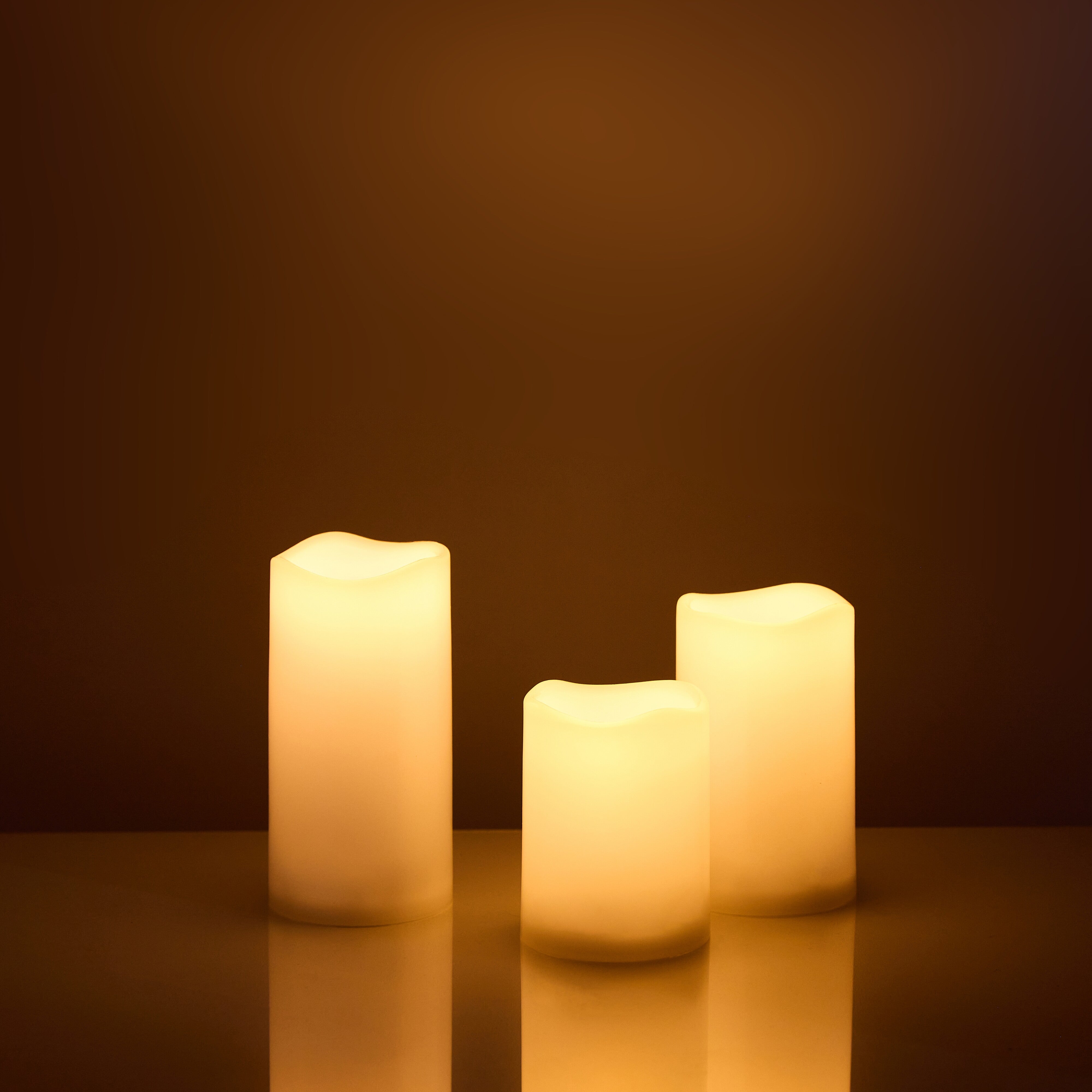 Rogue Elaris Solar Candle 3 Piece Set White