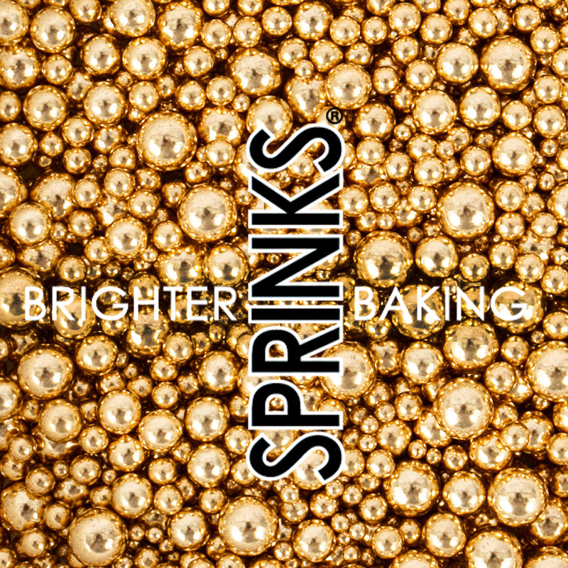 Sprinks Shiny Gold Bubble Bubble 65g Sprinkles