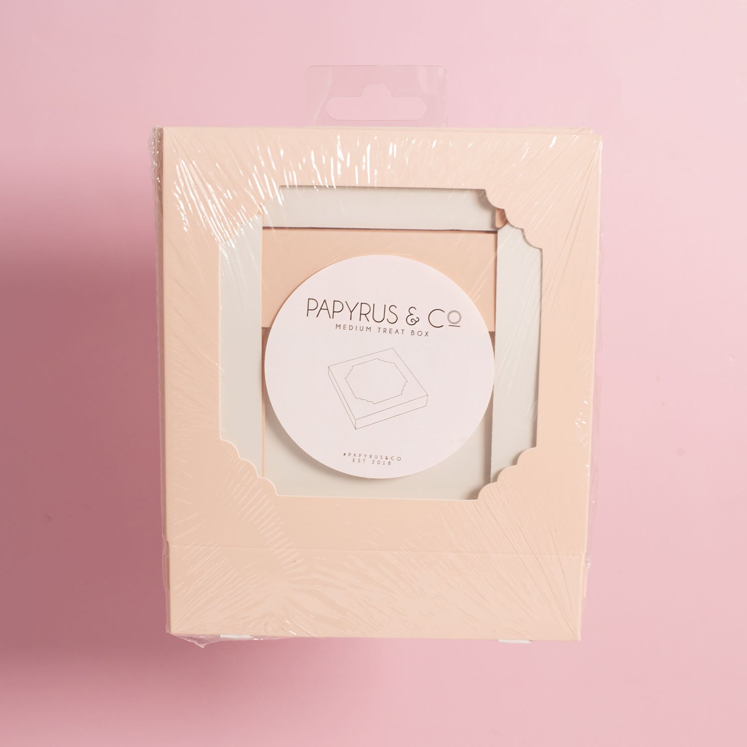 Papyrus Scalloped Medium Treat Box Pastel Pink 5 Pack