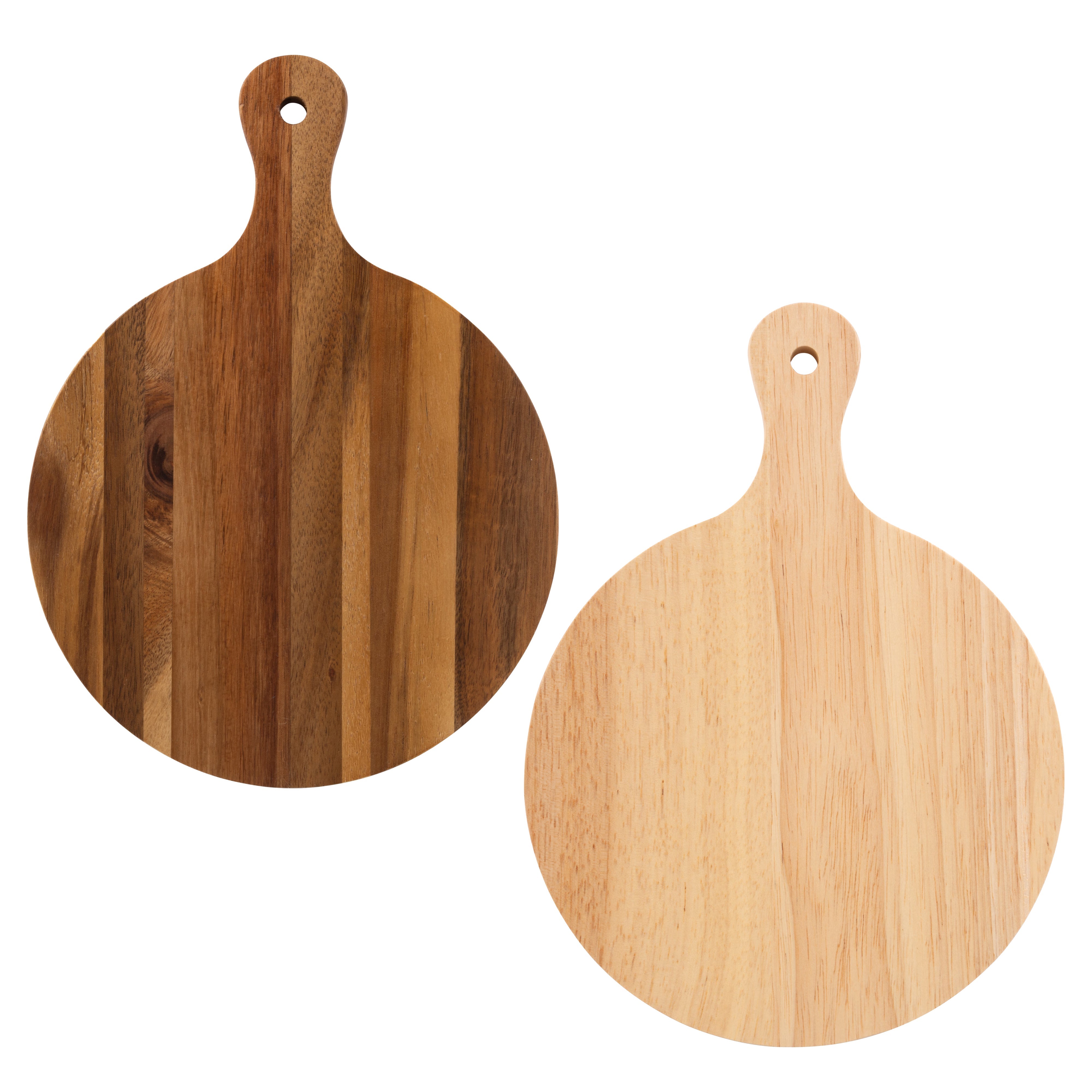 Davis & Waddell Cantina Acacia & Rubber Wood Round Serving Board 2 Piece Assorted