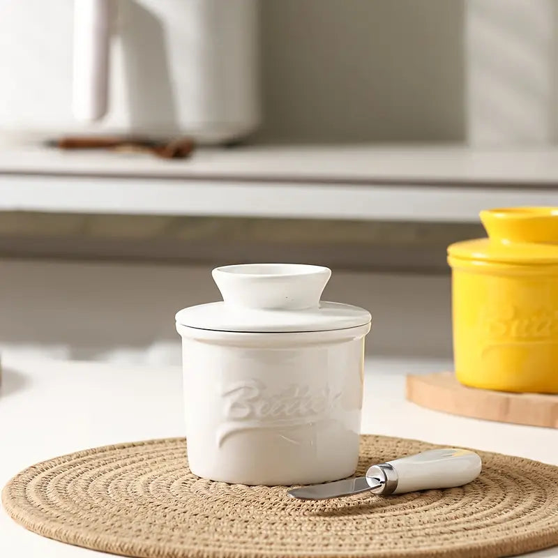 La Belle Butter Crock - 350ml White
