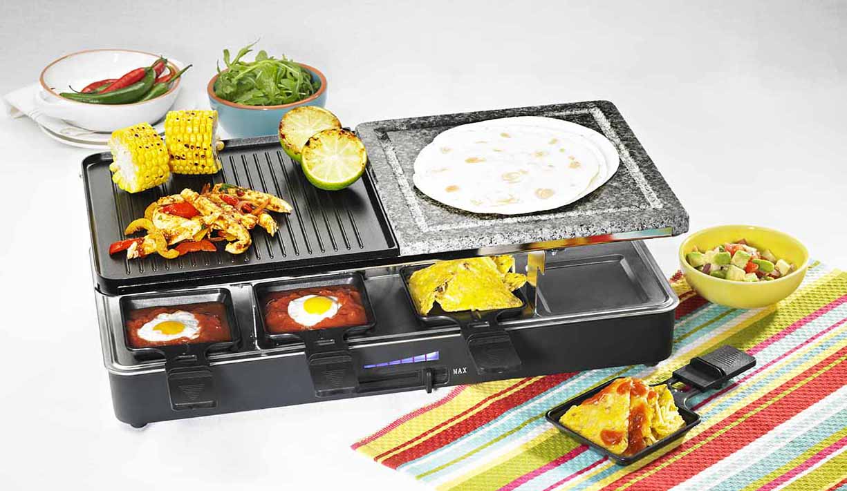 Davis & Waddell 8 Person Electric Party Grill Black