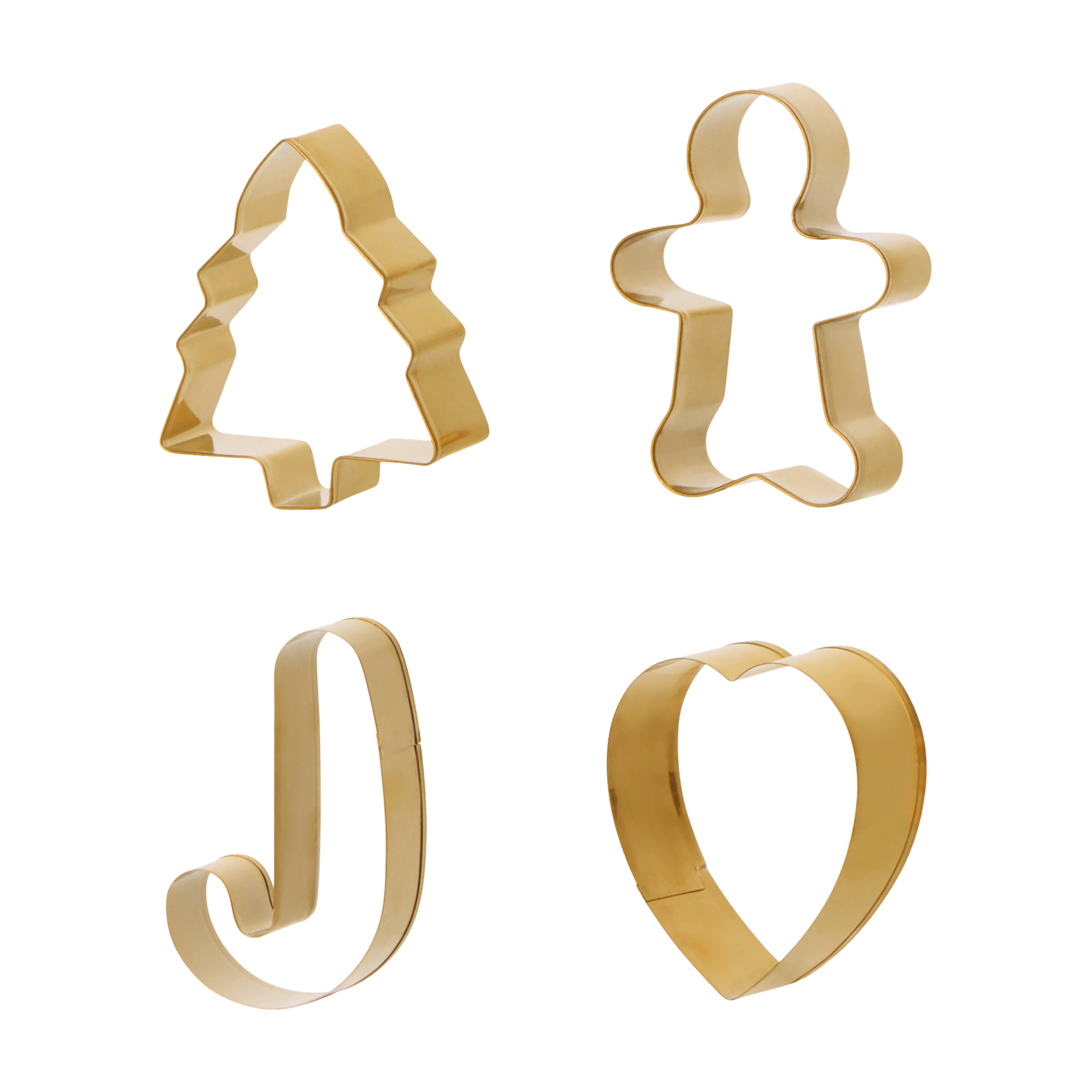 Davis & Waddell Cookie Cutter 4 Piece Set Gold