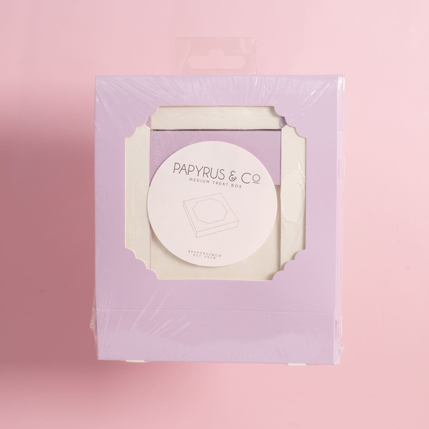 Papyrus Scalloped Medium Treat Box Pastel Lilac 5 Pack