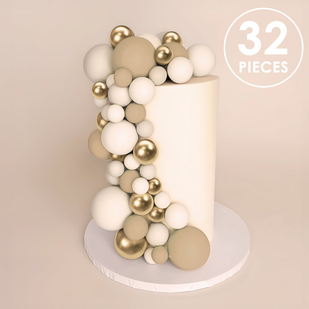 Sprinks 32 Cake Ball Toppers Champagne Gold