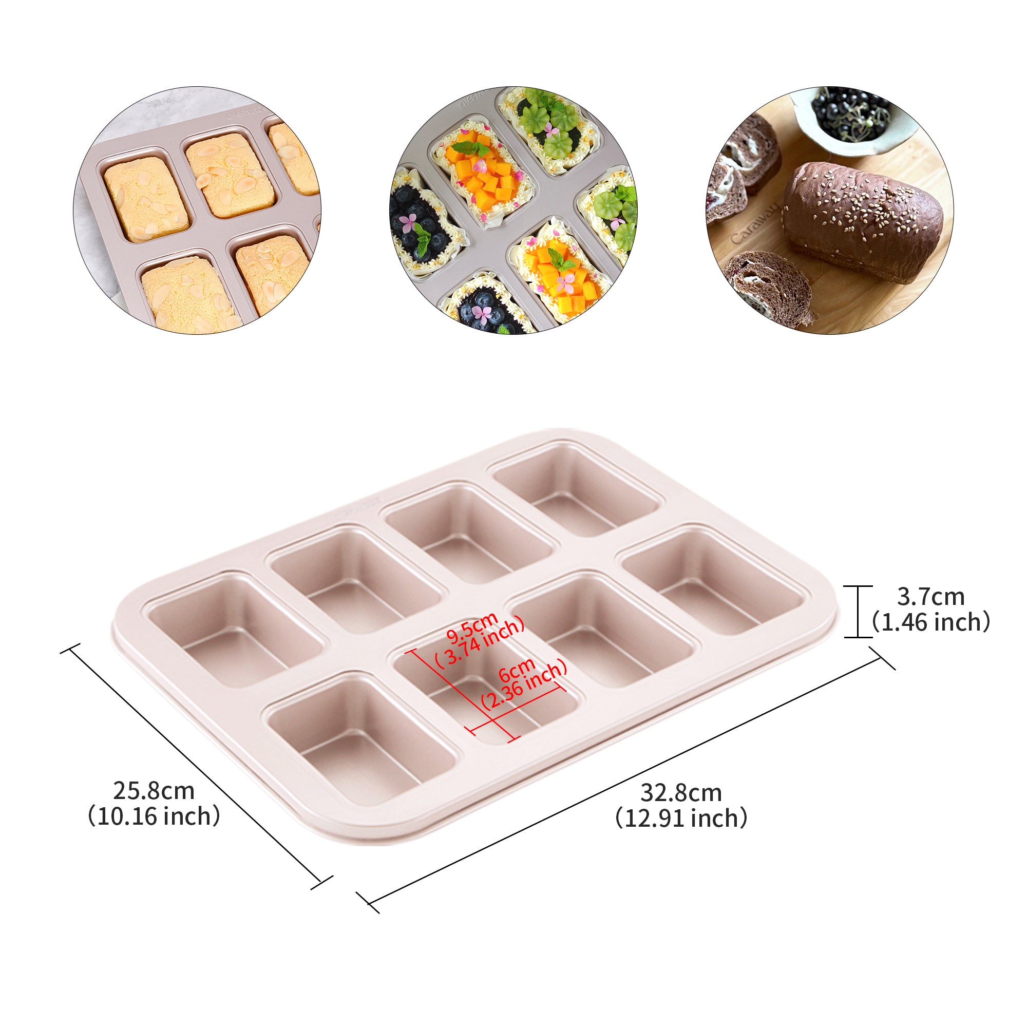 CHEFMADE Petite Loaf Pan 8 Cup (WK10087)