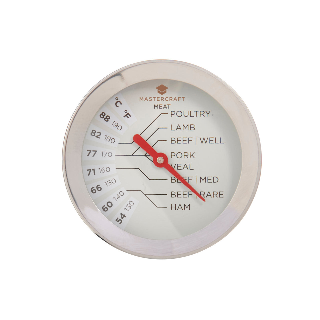 MasterCraft Deluxe Stainless Steel Meat Thermometer 7.5cm
