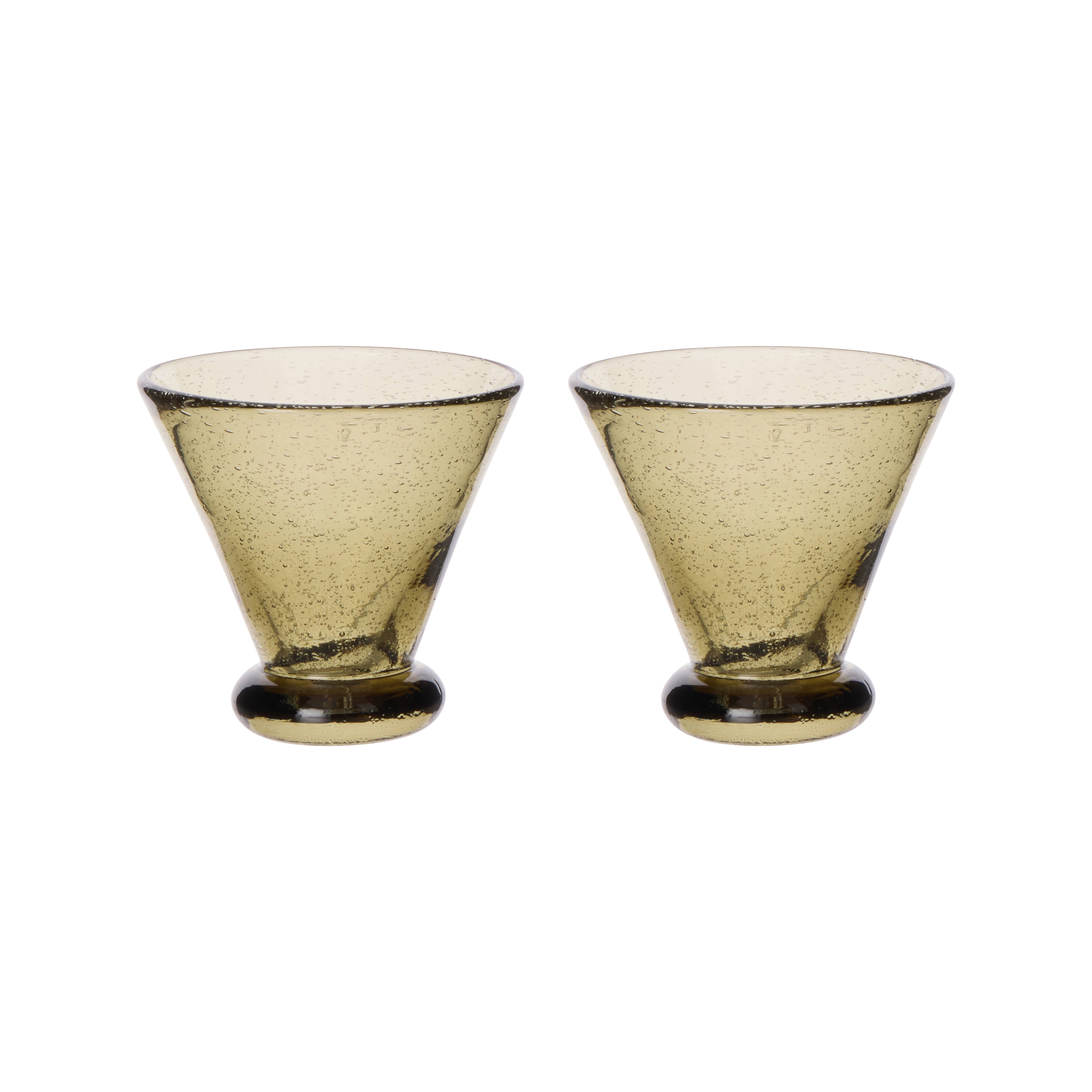 Amalfi Form Tumbler 2 Piece Set 11x11x11cm Green