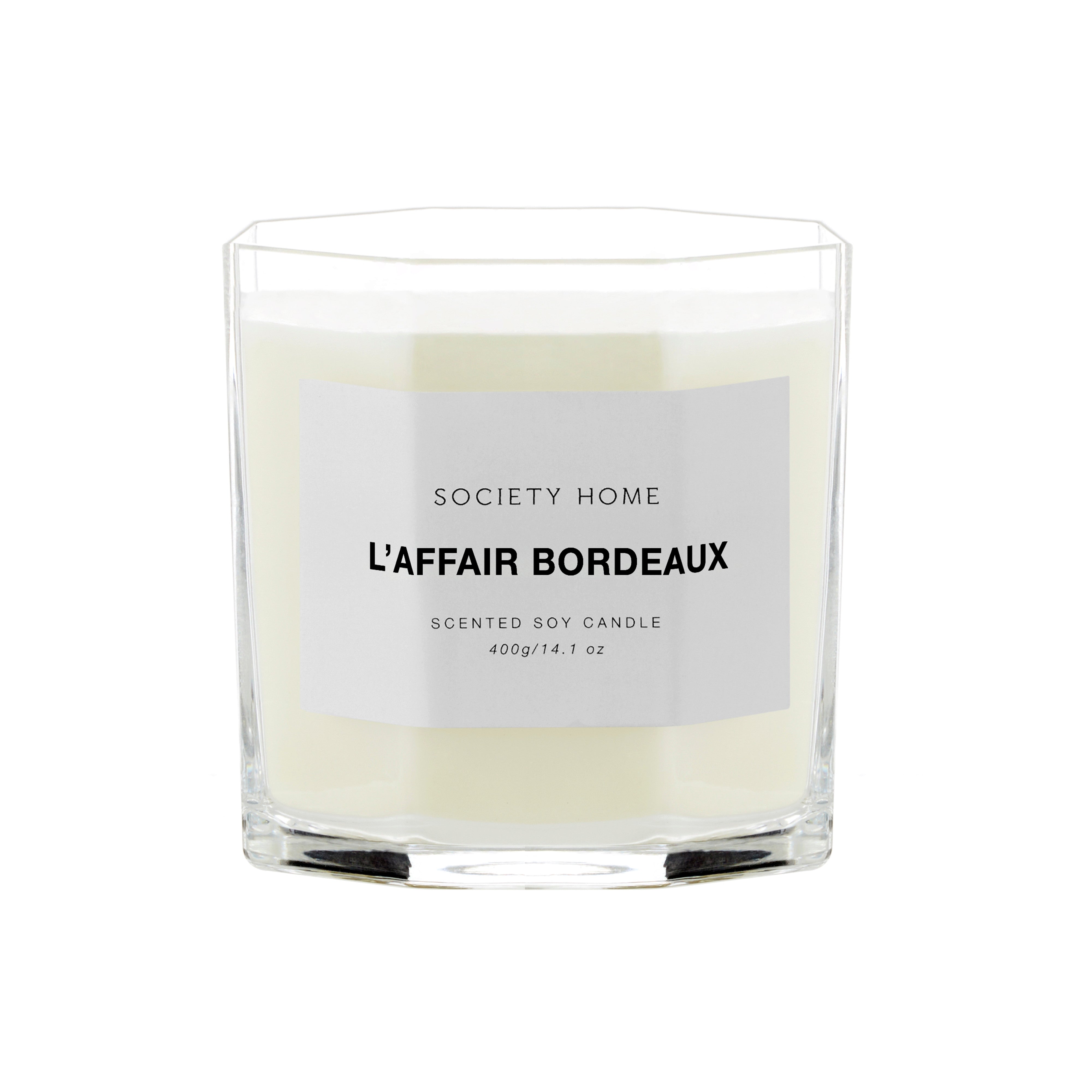 Society Home L'Affair Bordeaux Scented Soy Candle 400g