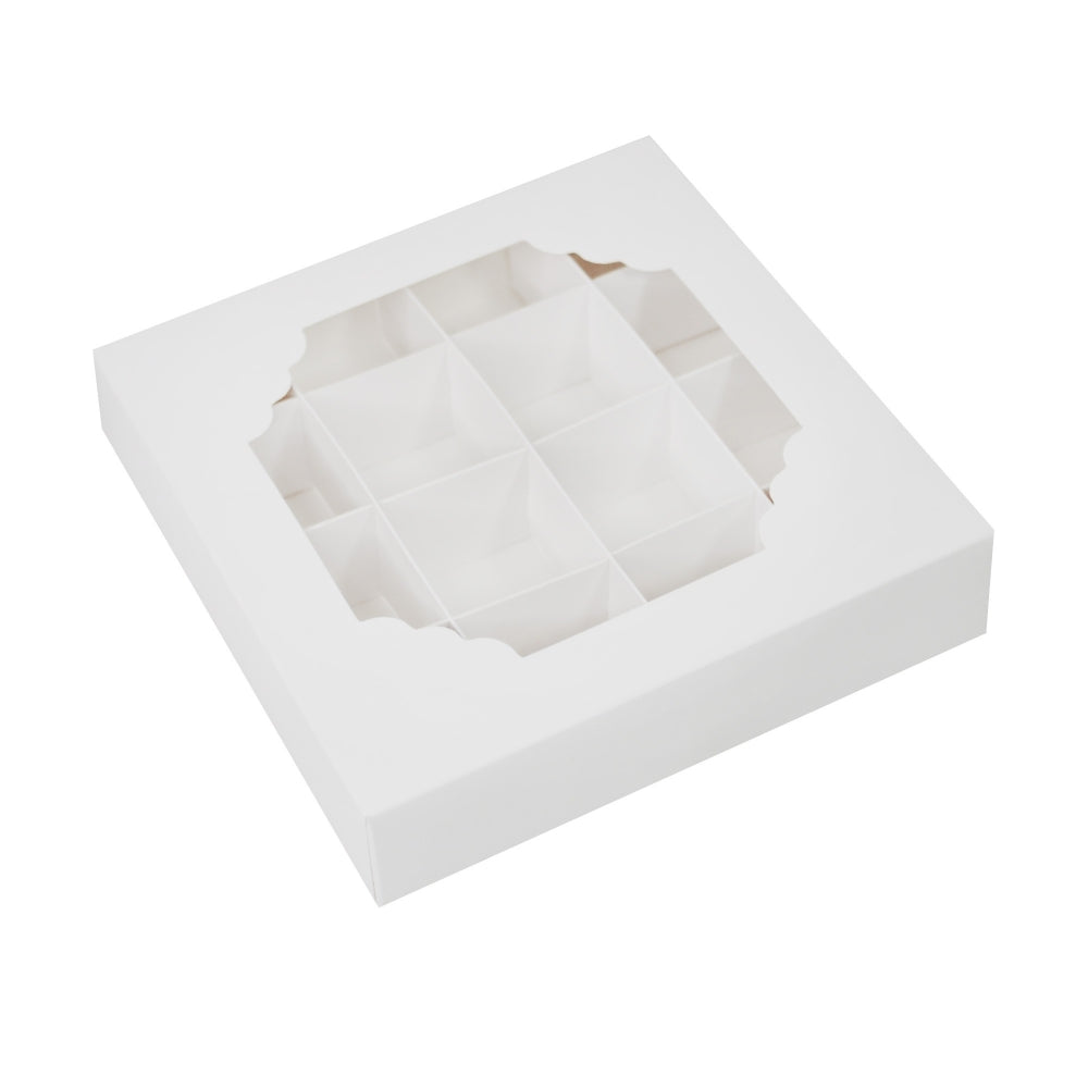 Papyrus White Window Treat Box & Insert 16 Cavities Box 5 Pack