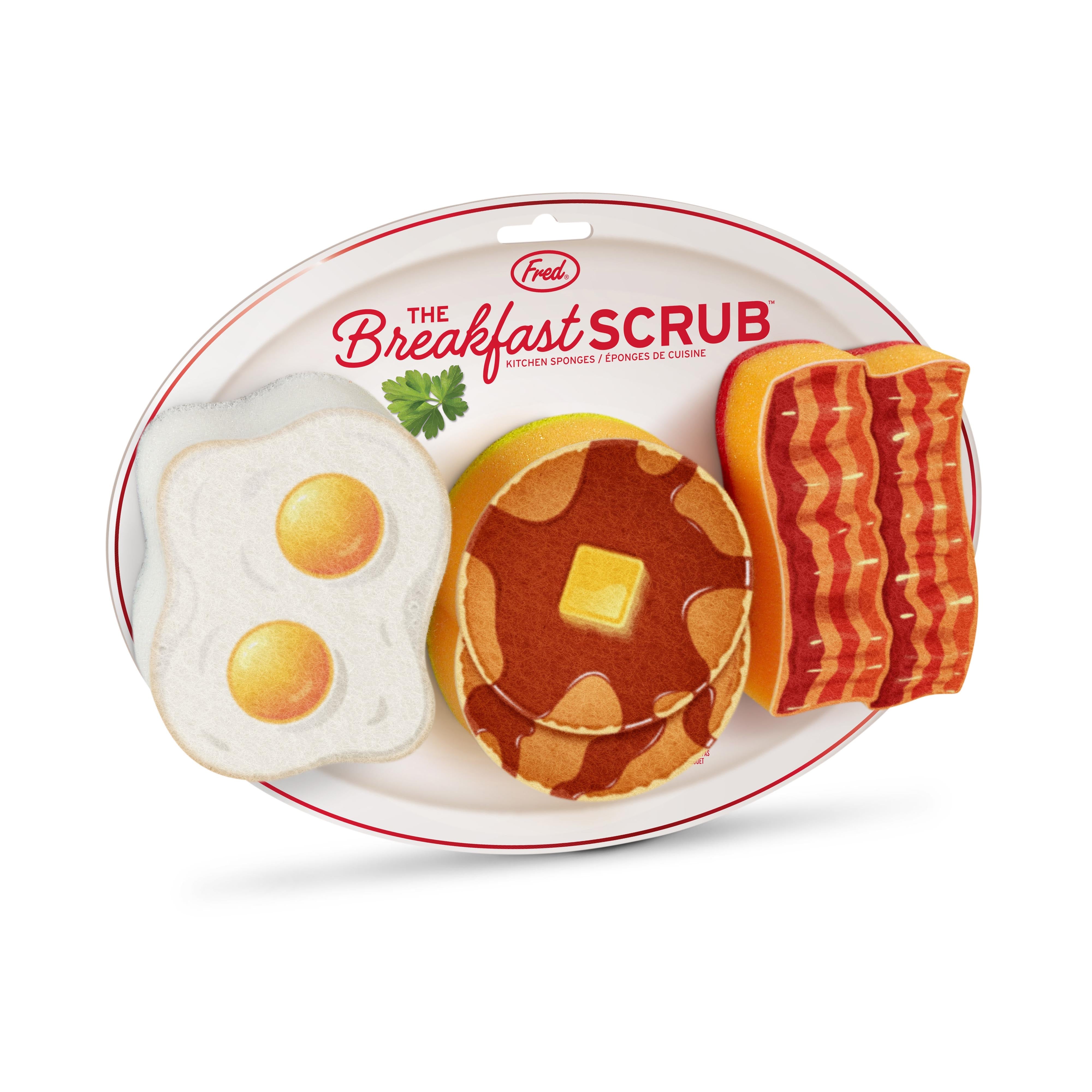 Fred The Breakfast Scrub Sponge 3 Piece Set Multi-Coloured