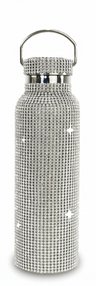 IOco Diamante Water Bottle 600ml - Silver
