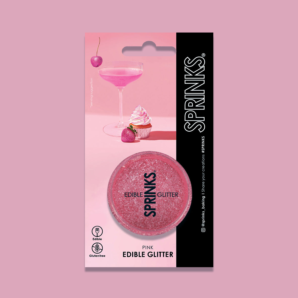 Sprinks Edible Glitter Pink 2g