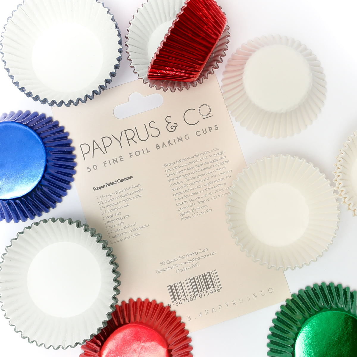 Papyrus Medium Foil Baking Cups Base Purple 44mm 50 Pack
