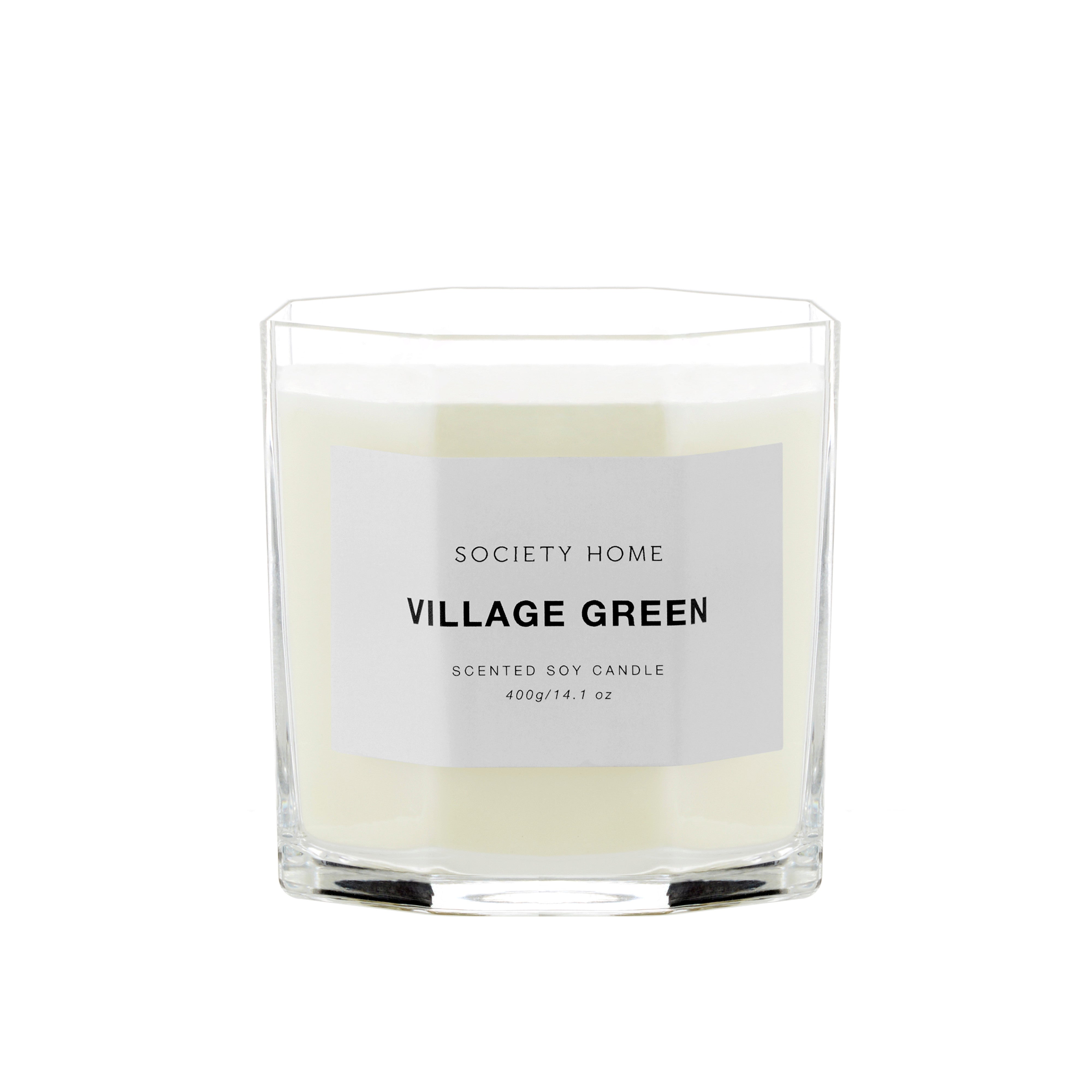 Society Home Village Green Scented Soy Candle 400g
