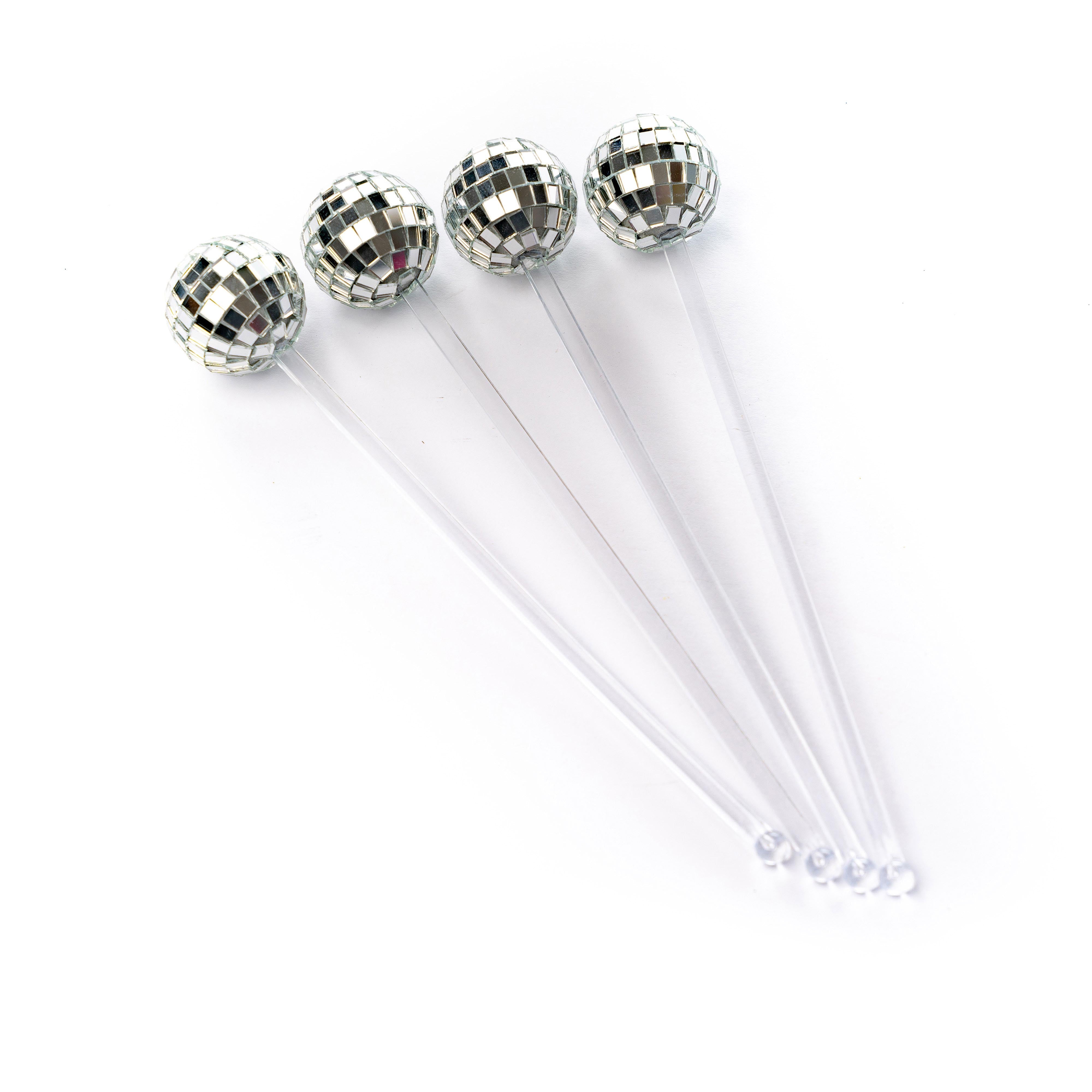 Drinking Buddies Disco Drink Stirrers 4 Piece Set