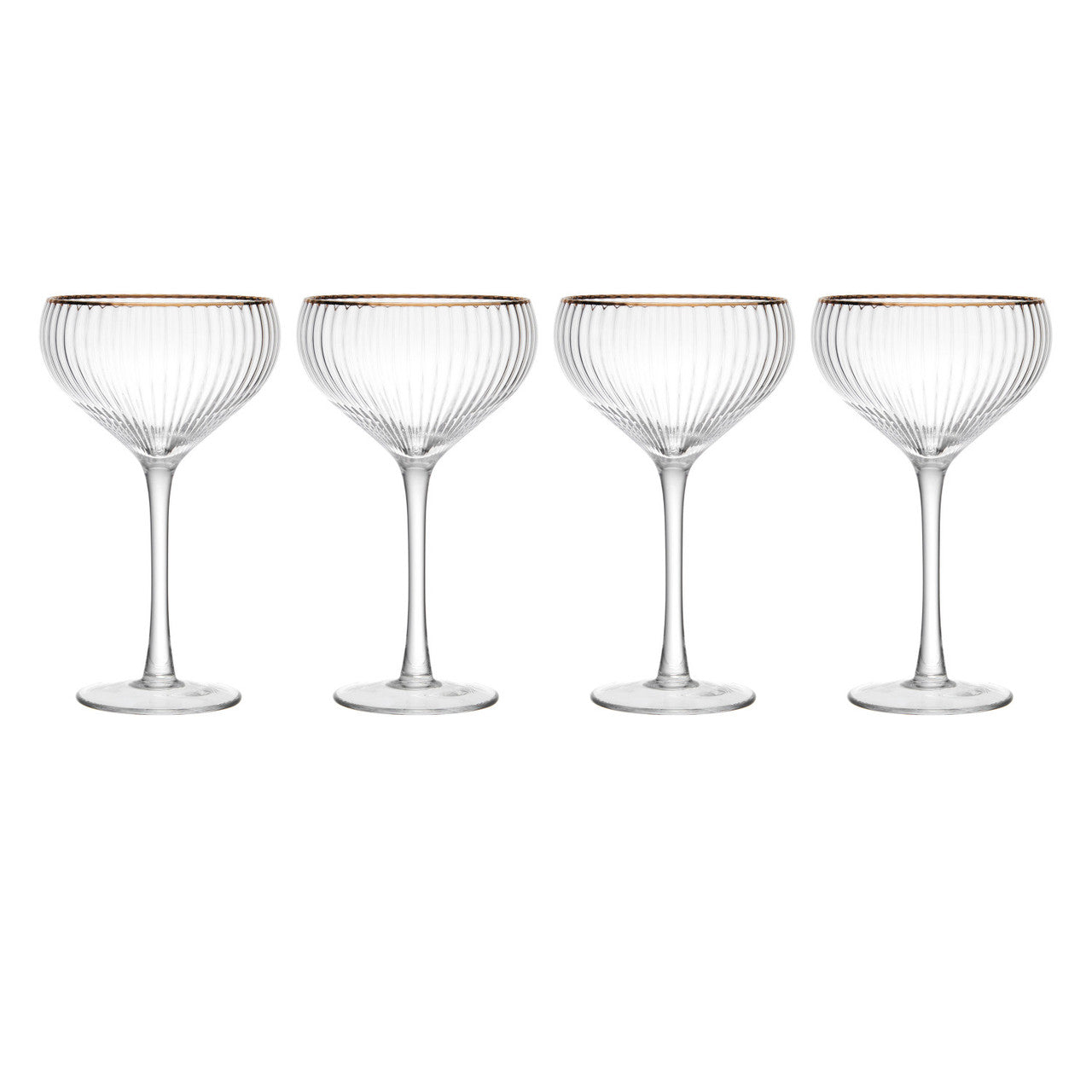 Mikasa Sorrento Champagne Coupe Glass Set 4 Piece 350ml