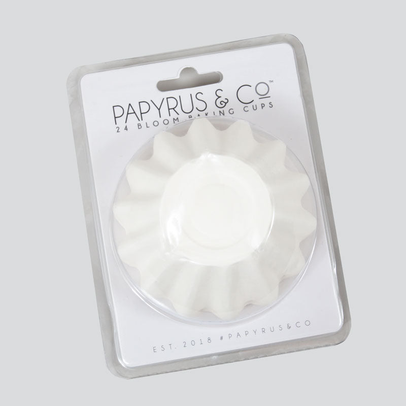 Papyrus Bloom Baking Cups White 24 Pack