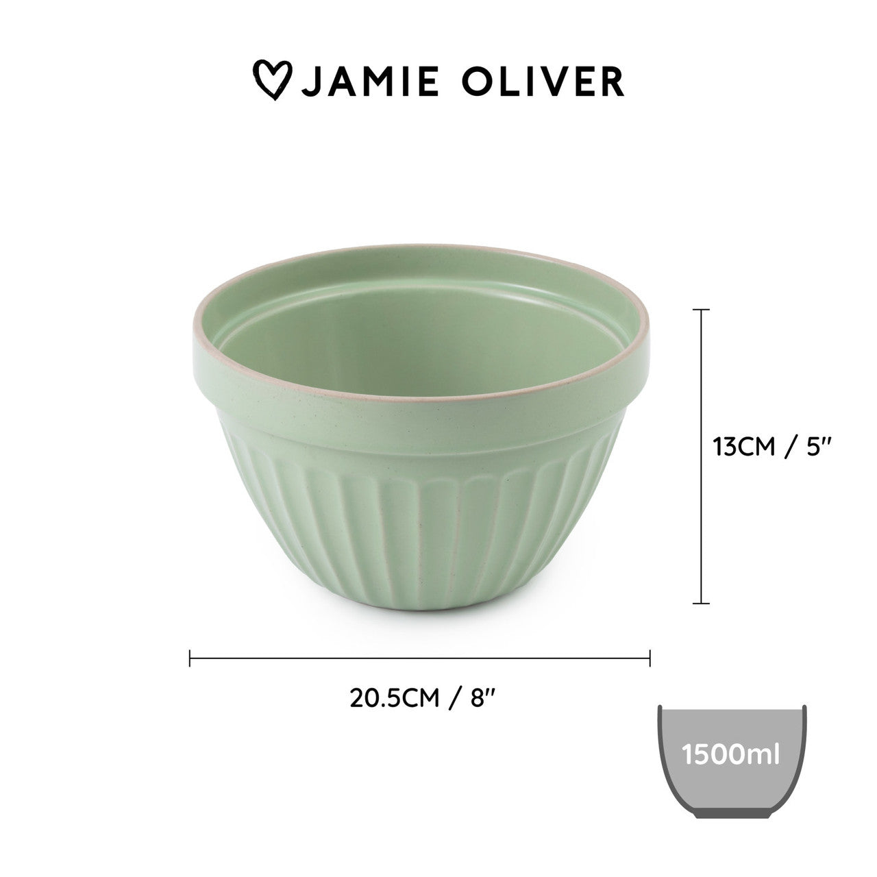 Jamie Oliver Big Love 1.5L Proper Pudding Bowl Green