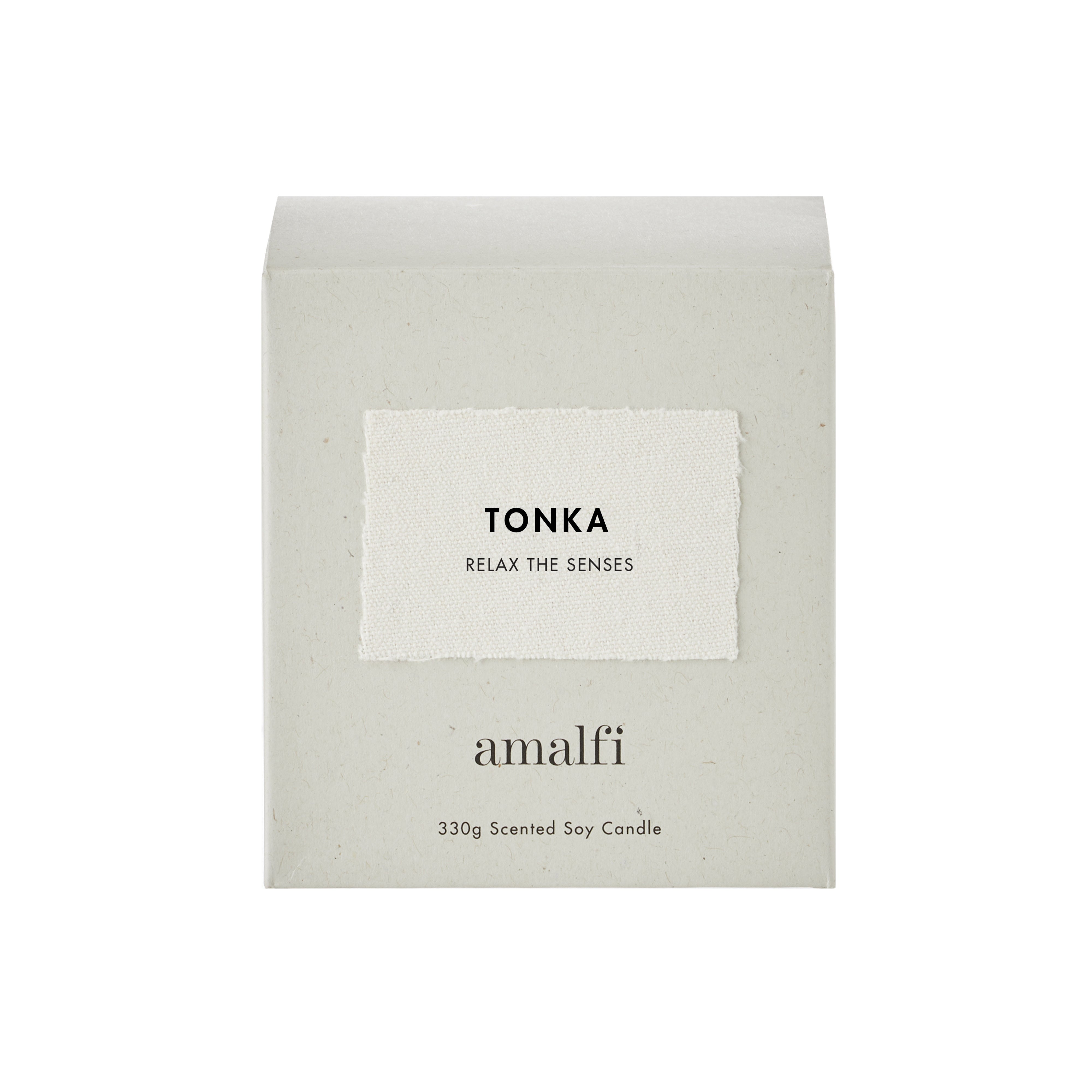 Amalfi Tonka Scented Soy Wax Candle 330g White