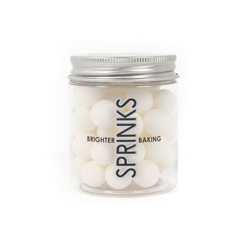 Sprinks Cachous Pearl Beads Matte White 10mm 65g