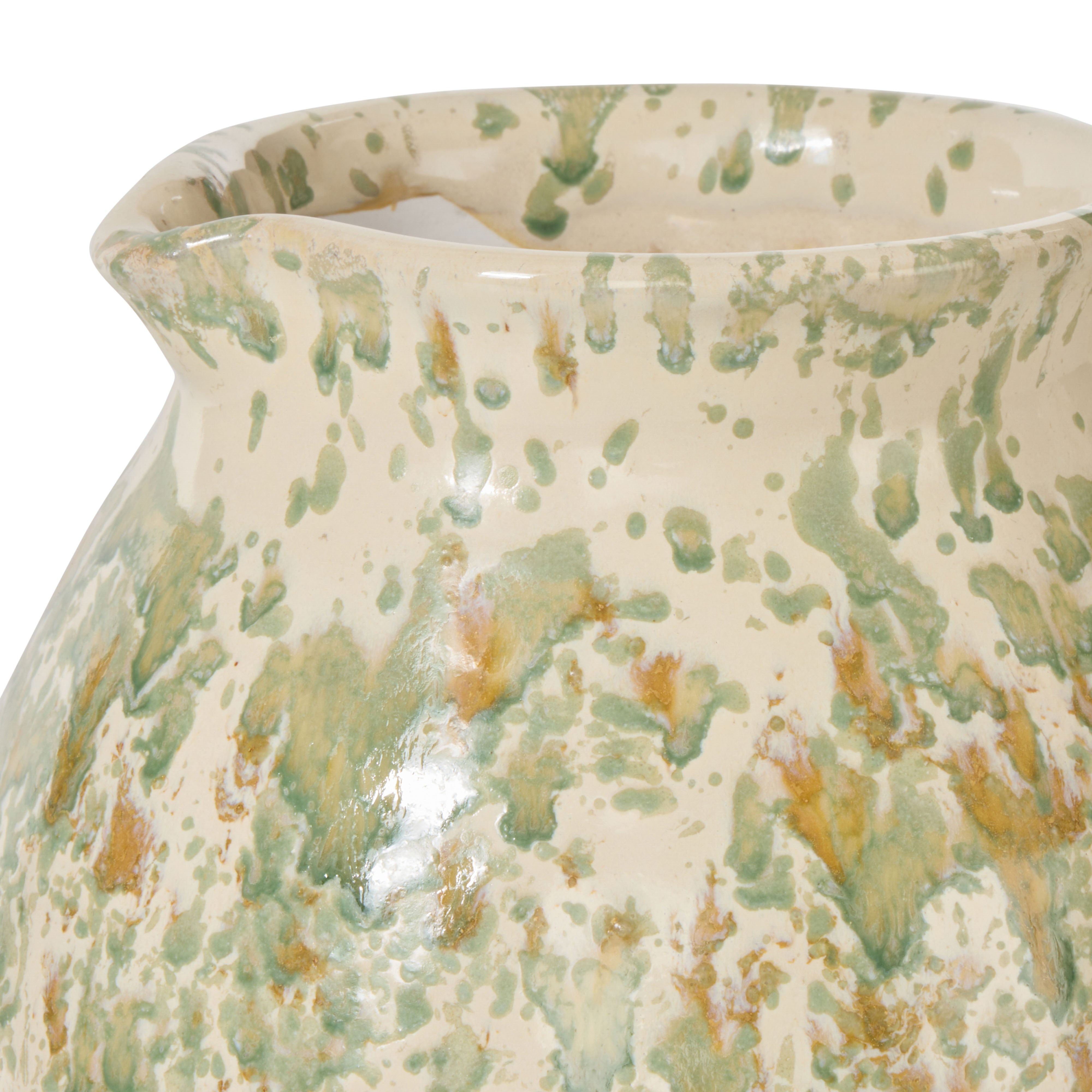 Society Home Ellio Vase Reactive Glaze Green & Cream