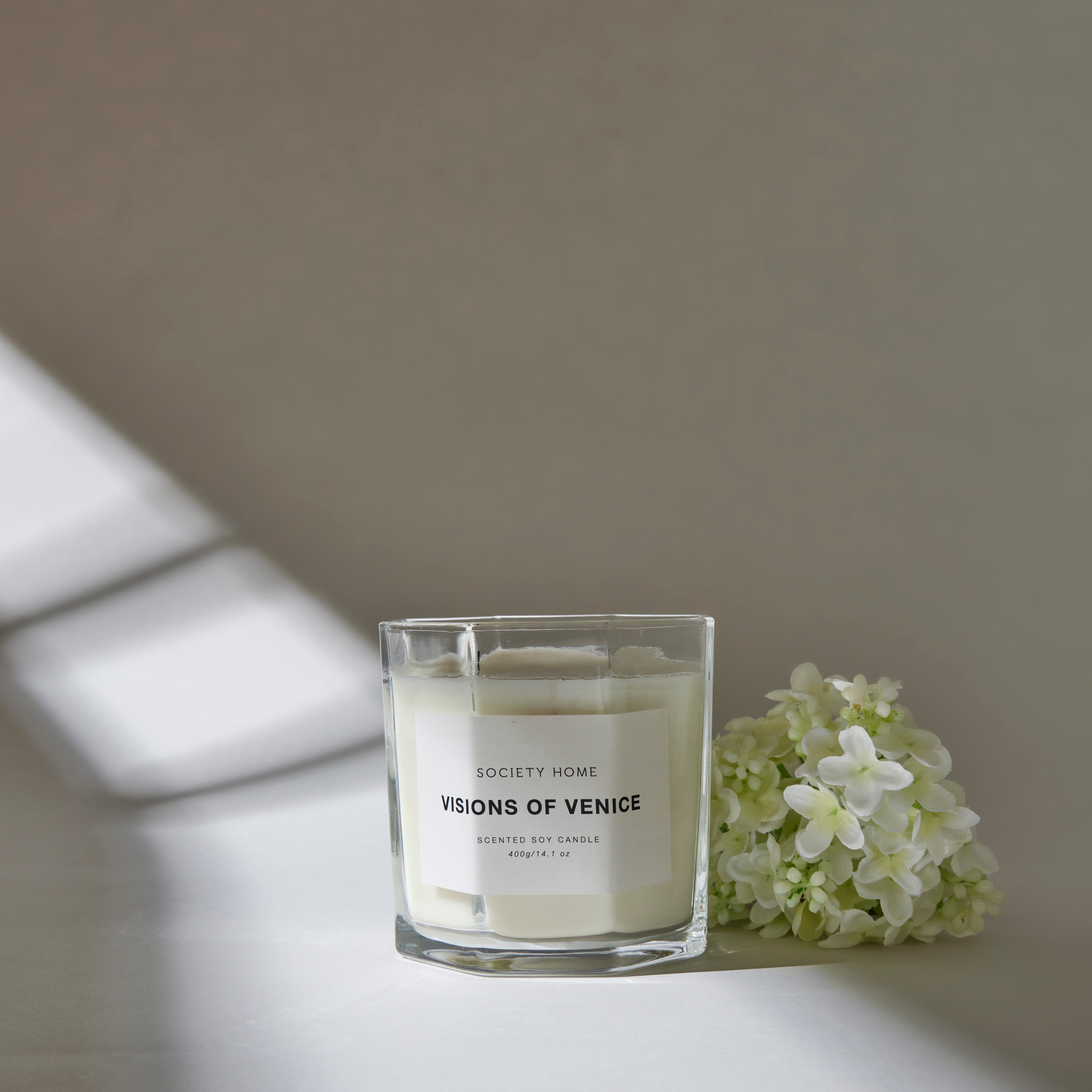 Society Home Visions of Venice Scented Soy Candle 400g