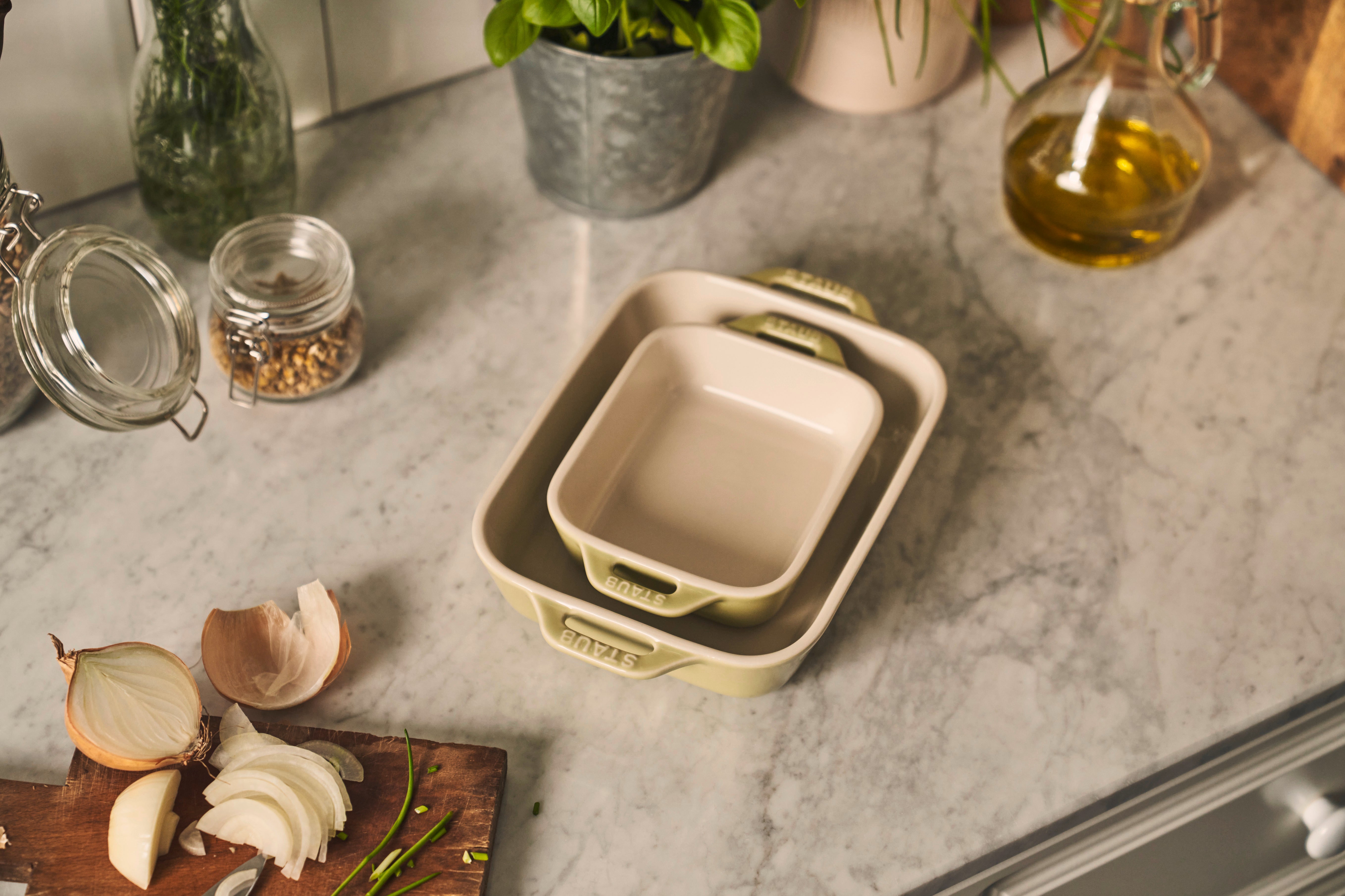 Staub Ceramic Oven Dish 2/Set 20,27cm Green