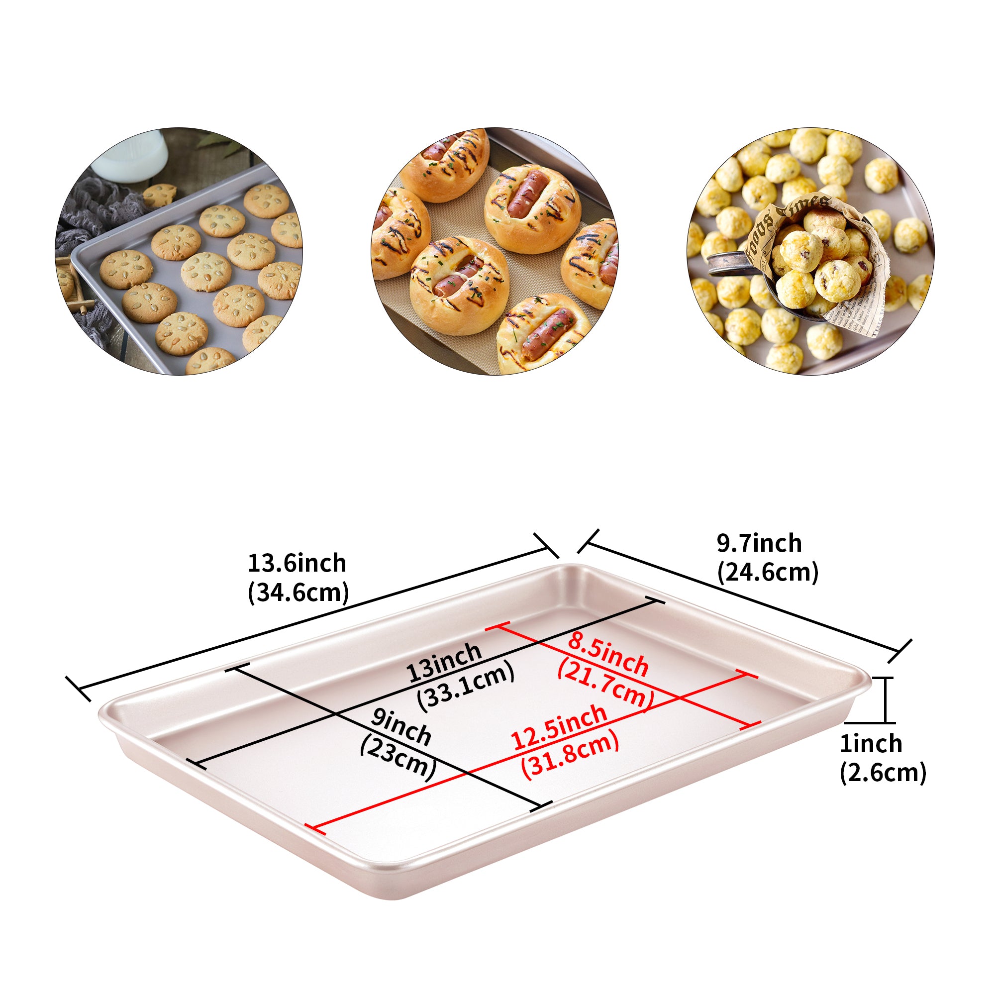 CHEFMADE Cookie Sheet Bake Tray 34cm (WK9042)