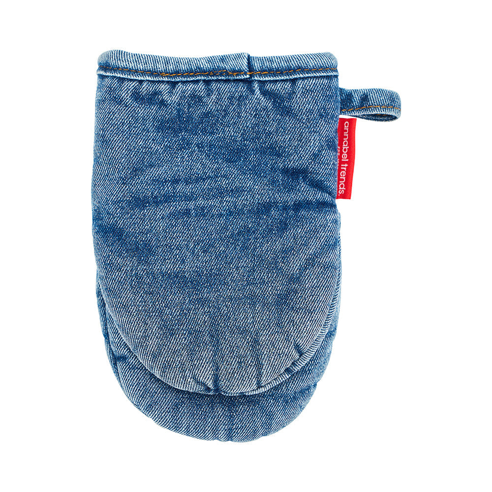 Annabel Trends Denim Mini Oven Mitt Apple Embroidery