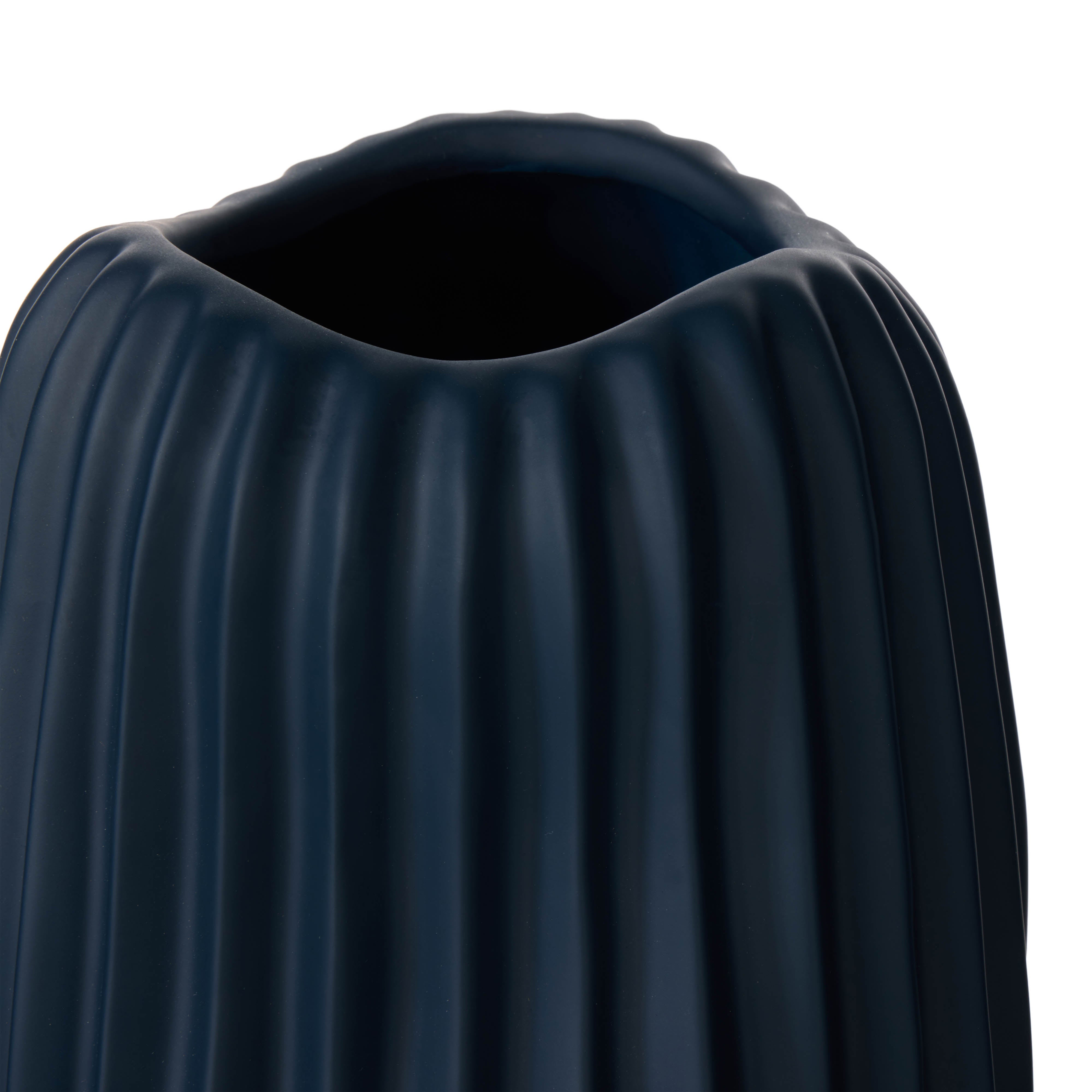 Rogue Lyra Vase Navy 15 x 30cm