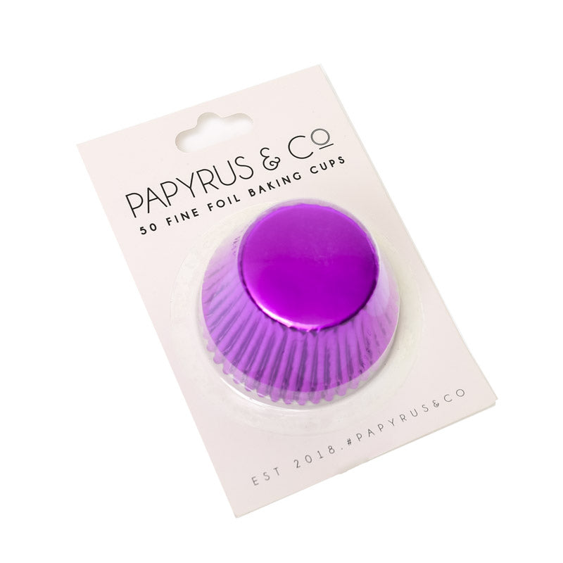 Papyrus Medium Foil Baking Cups Base Purple 44mm 50 Pack