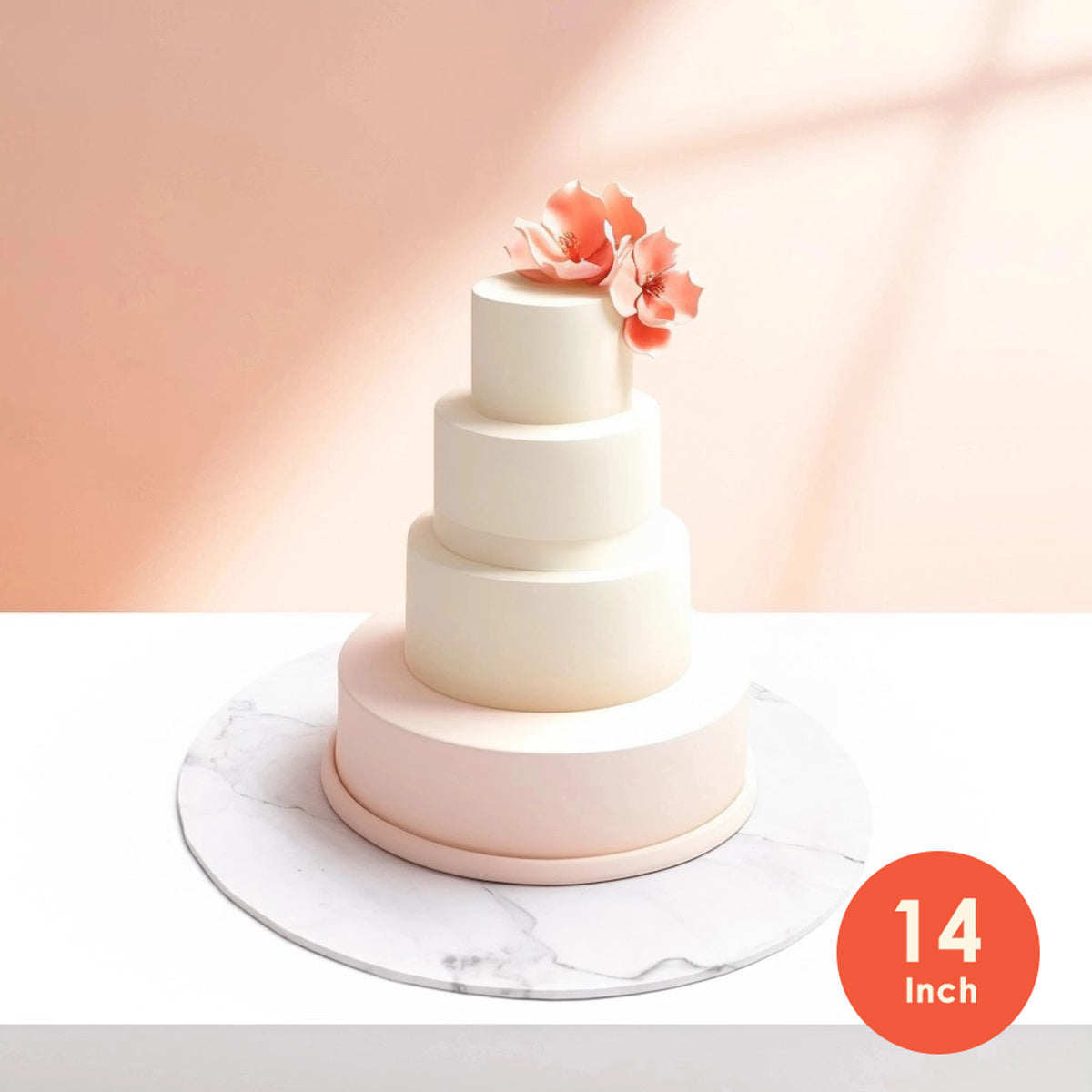 Bake Group Food Presentation Board Round Marble 14in