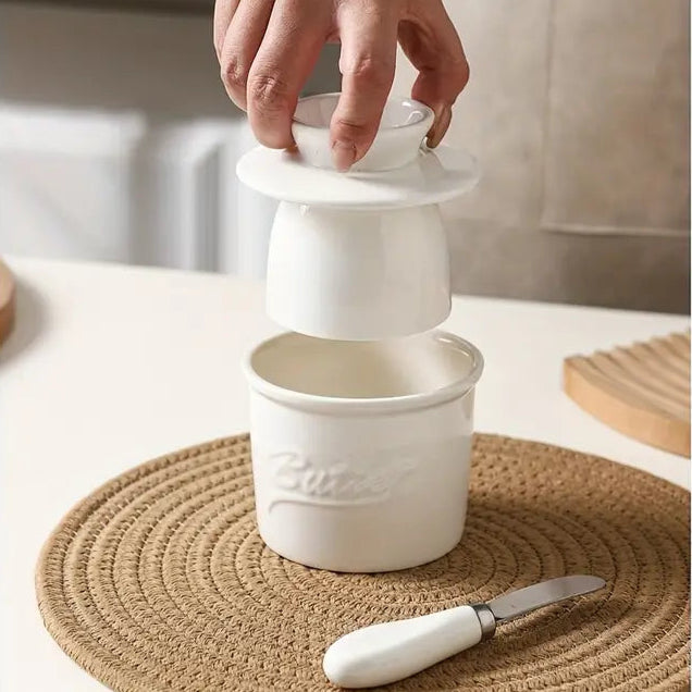 La Belle Butter Crock - 350ml White