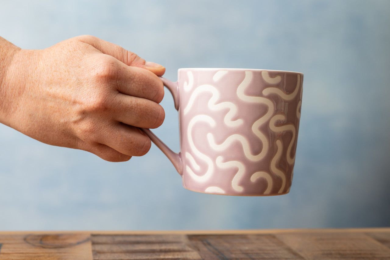 Mikasa Stoneware Mug 360ml (Pink Swirl)