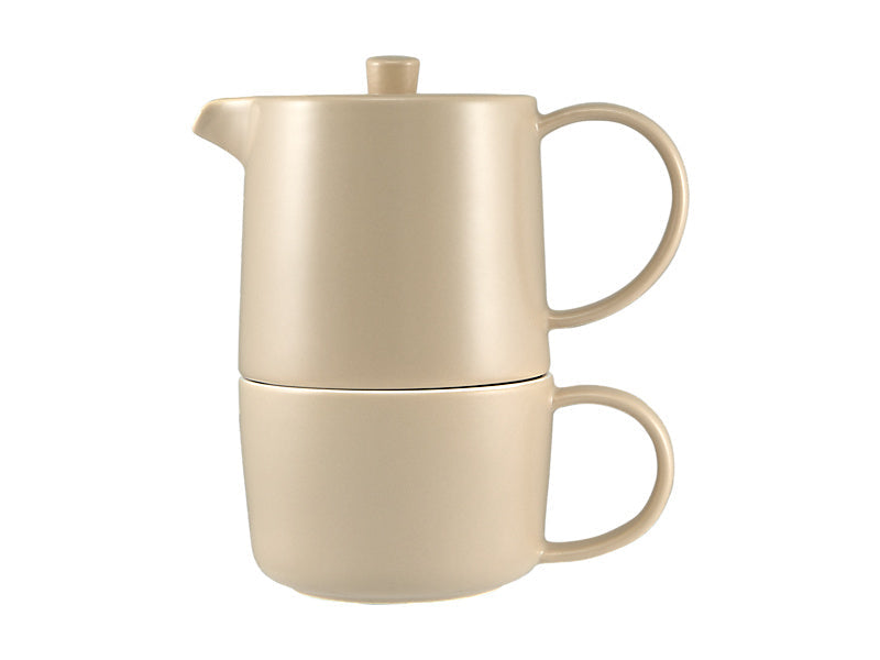 Maxwell & Williams Cafe Life Tea for One with Infuser Apricot 450ml